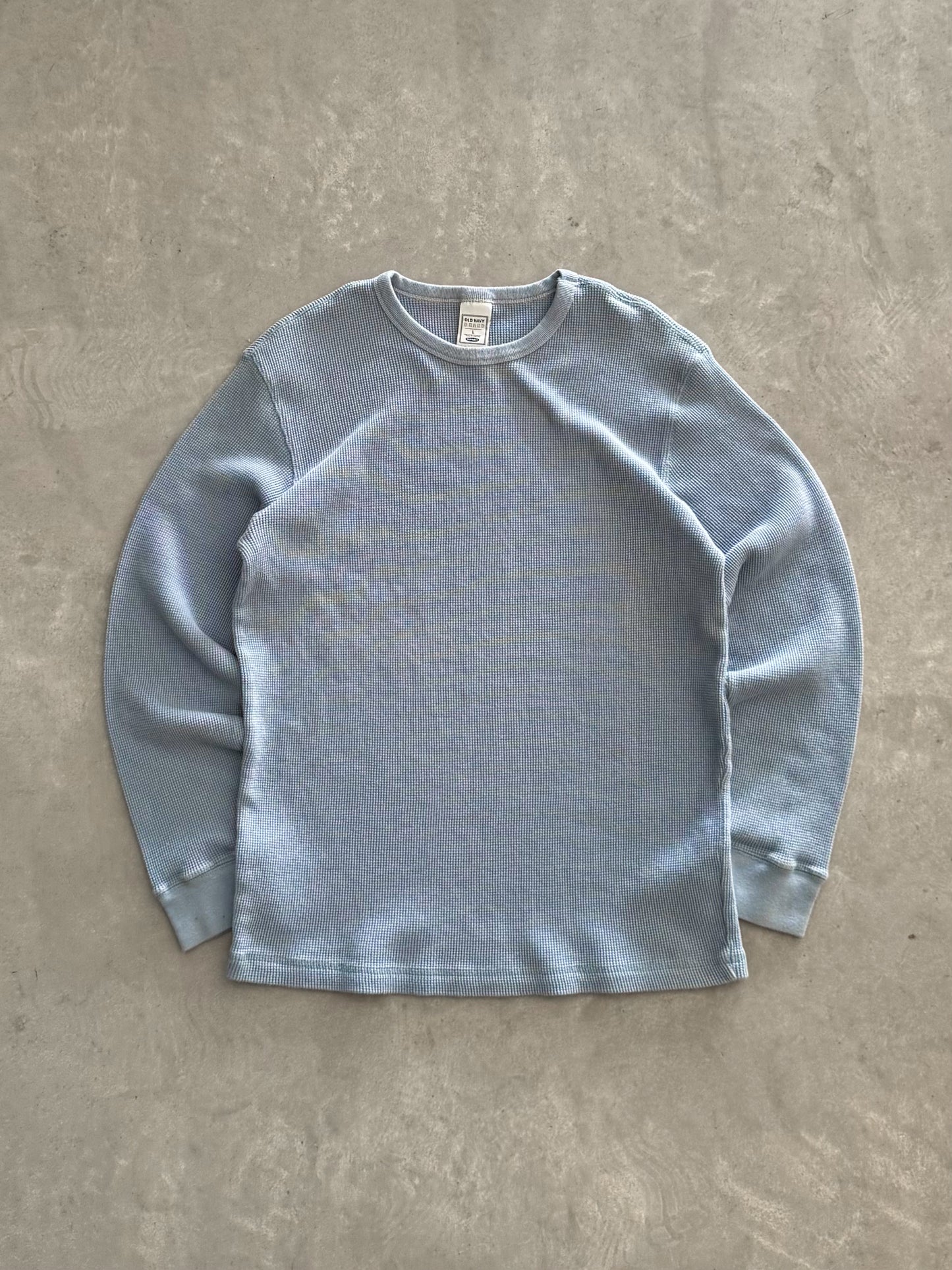 Vintage Old Navy Baby Blue Waffle Knit - L