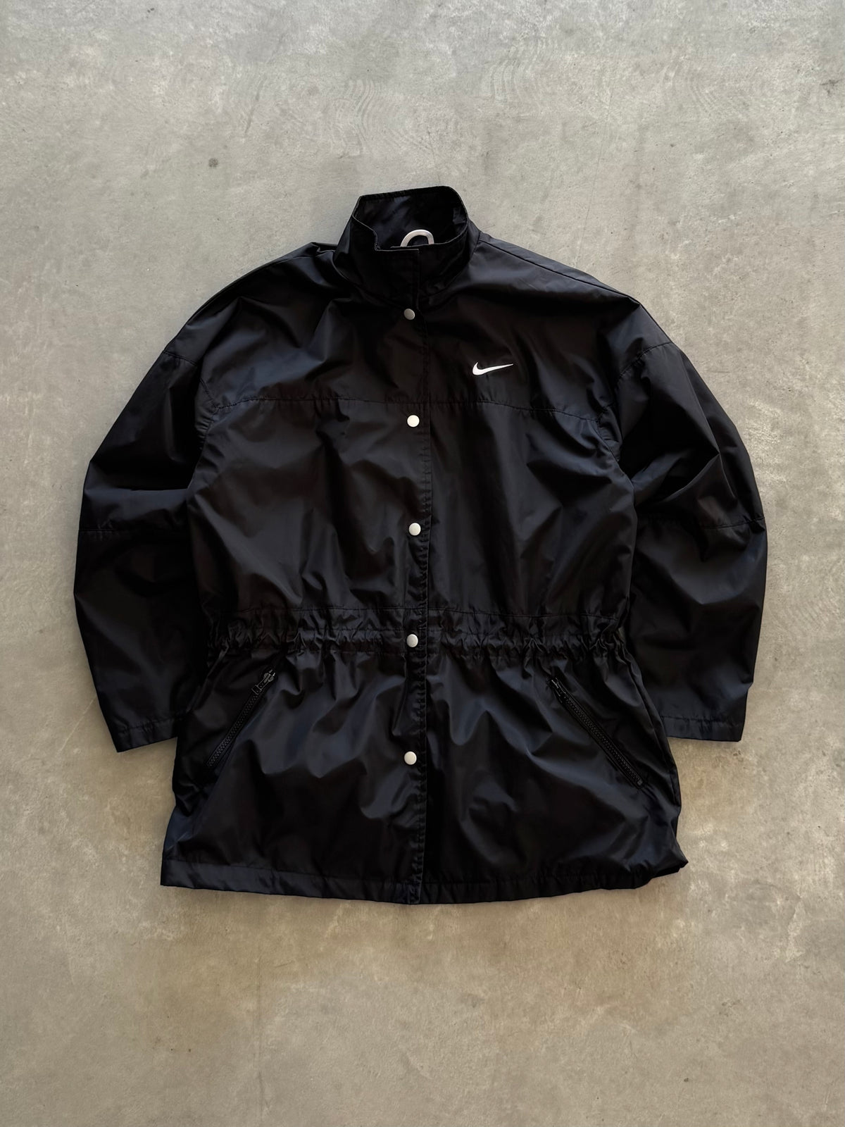 Vintage 90s Nike Cinchable Waist Windbreaker Jacket - L