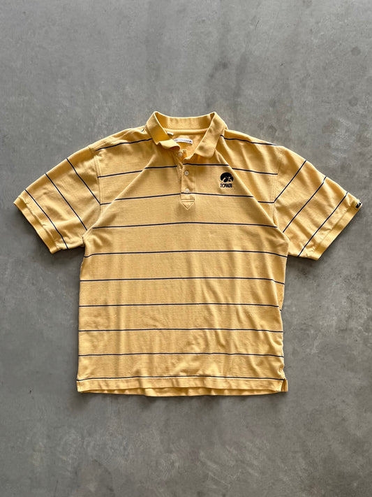 Vintage Iowa Hawkeyes Striped Polo - XXL