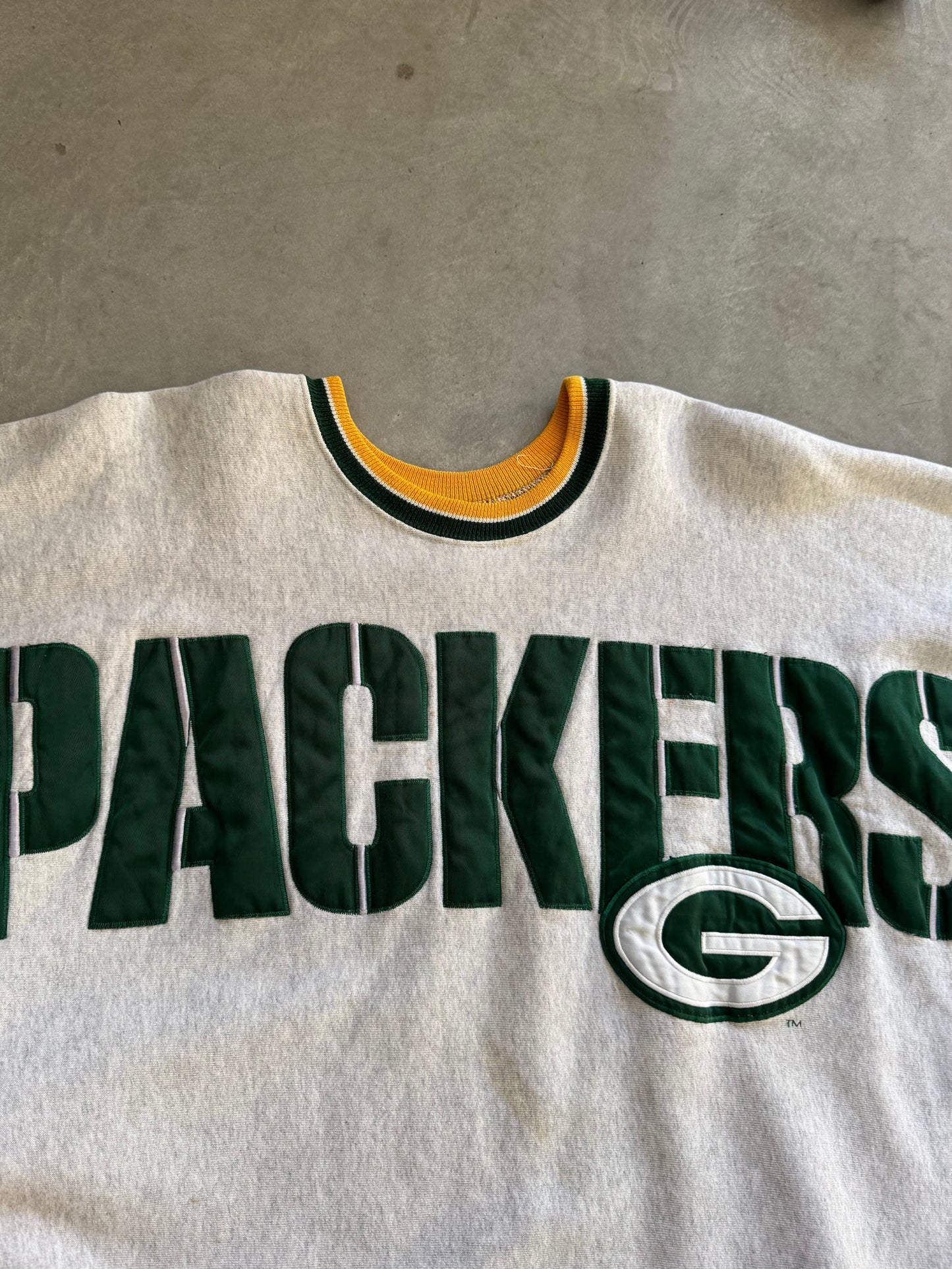 Vintage Green Bay Packers Spell Out Sweatshirt - XXL