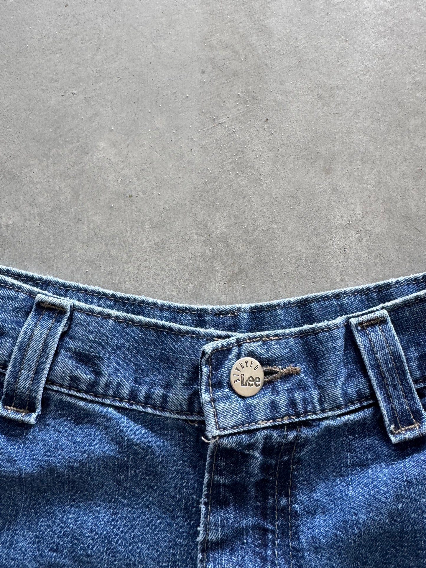 Vintage Riveted Lee Denim Shorts - 27x4.5