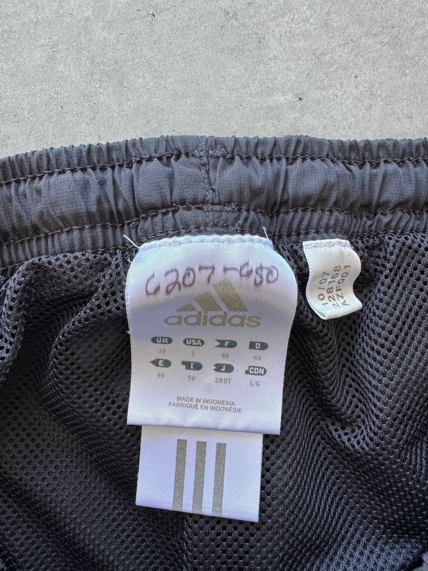 Vintage 00s Black & Pink Adidas Track Pants - L