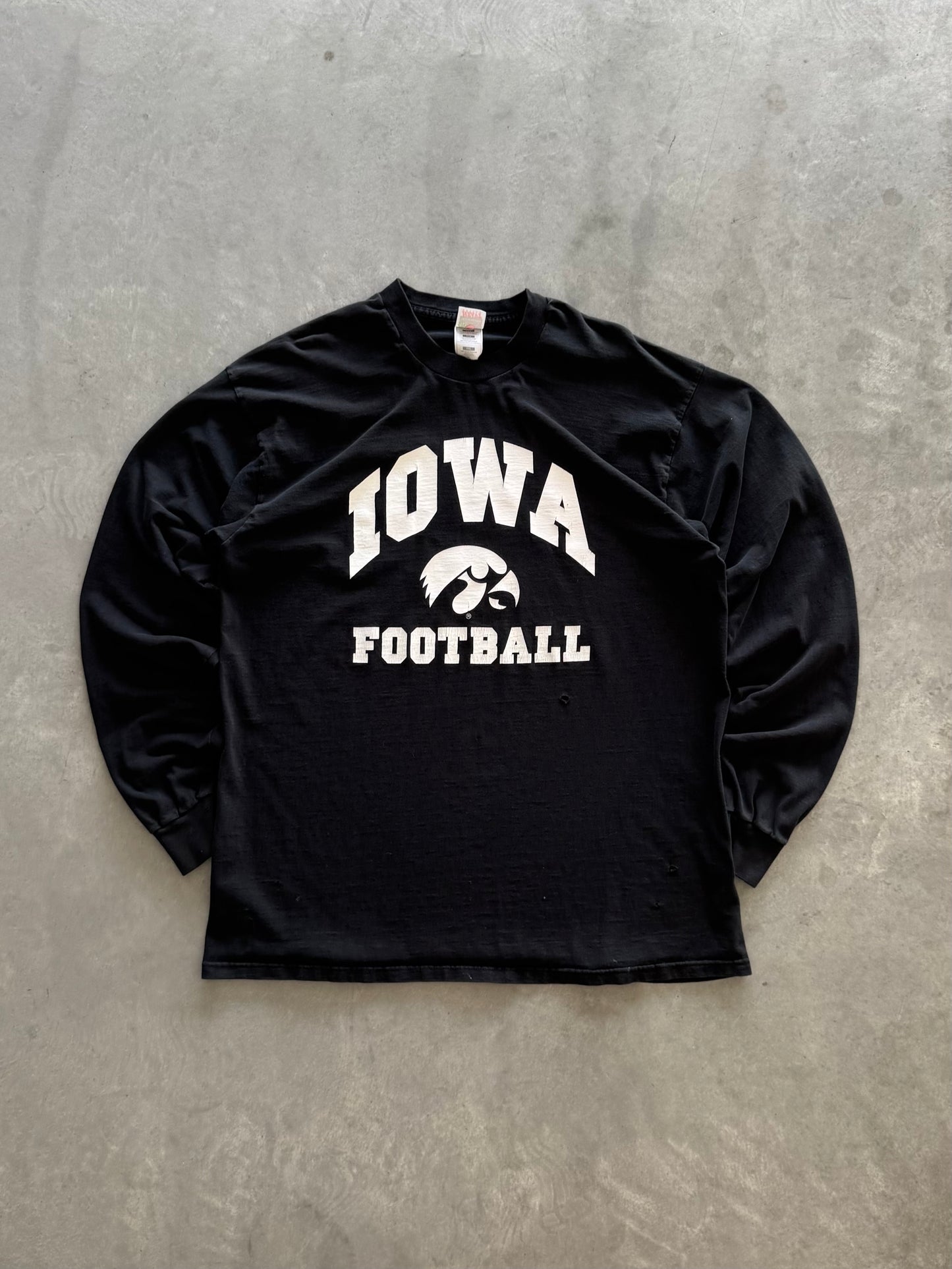 Vintage Iowa Hawkeyes Football Long Sleeve - XXL