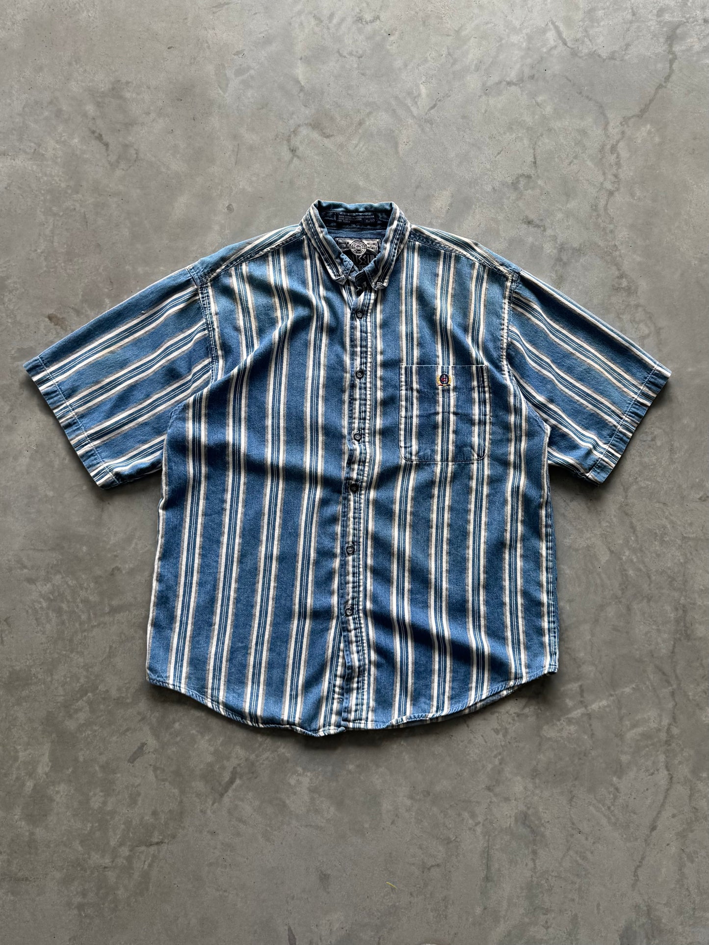 Vintage Striped Button Down - XL