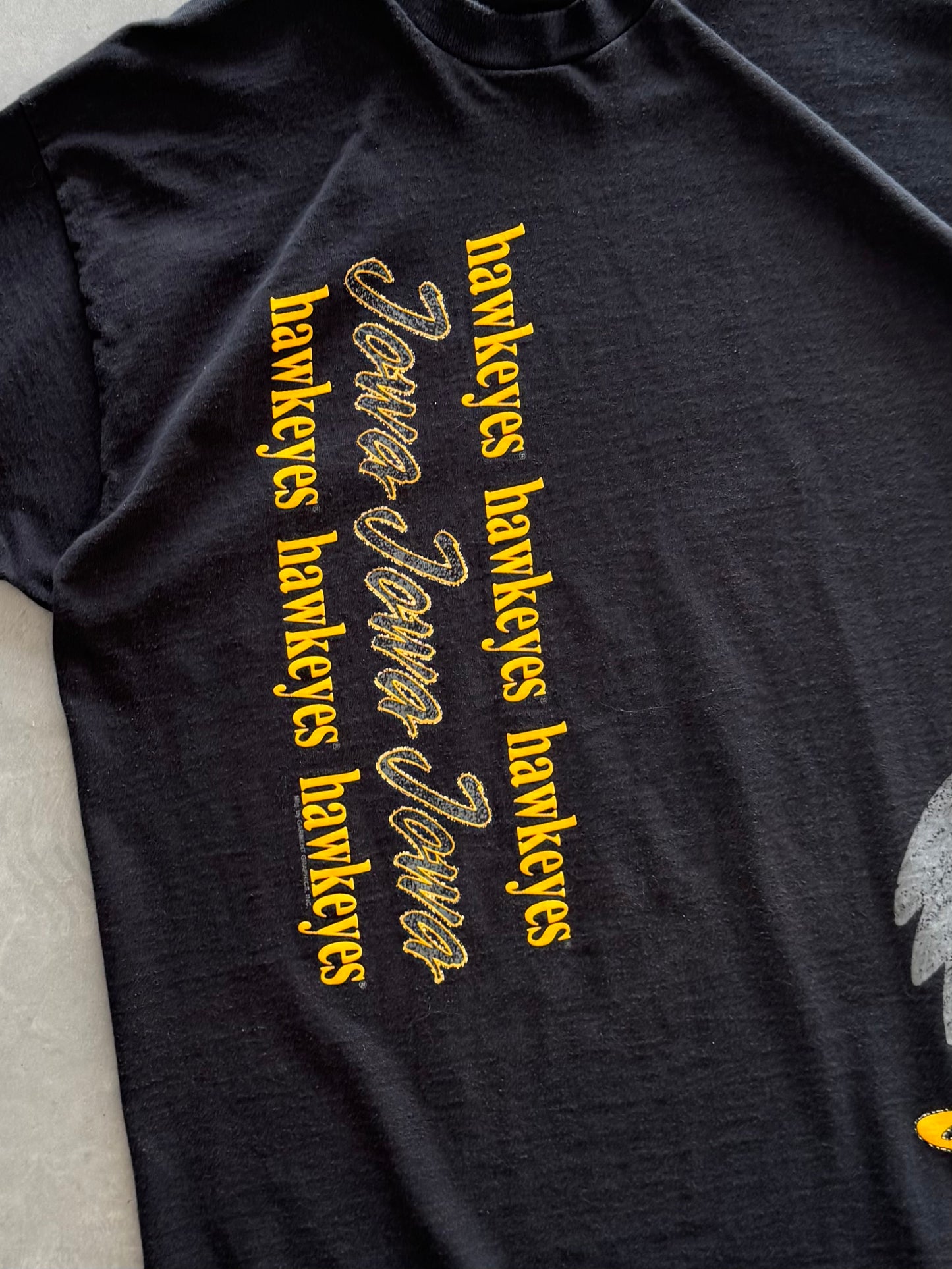 Vintage 90s Iowa Hawkeyes Tee - XXL