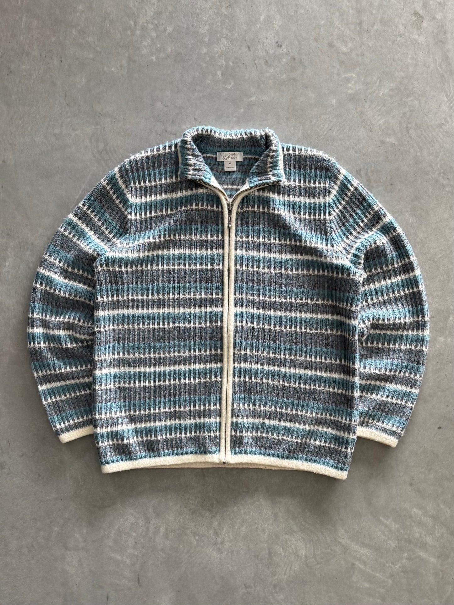 Vintage Christopher & Banks Zip Up Sweater - XL