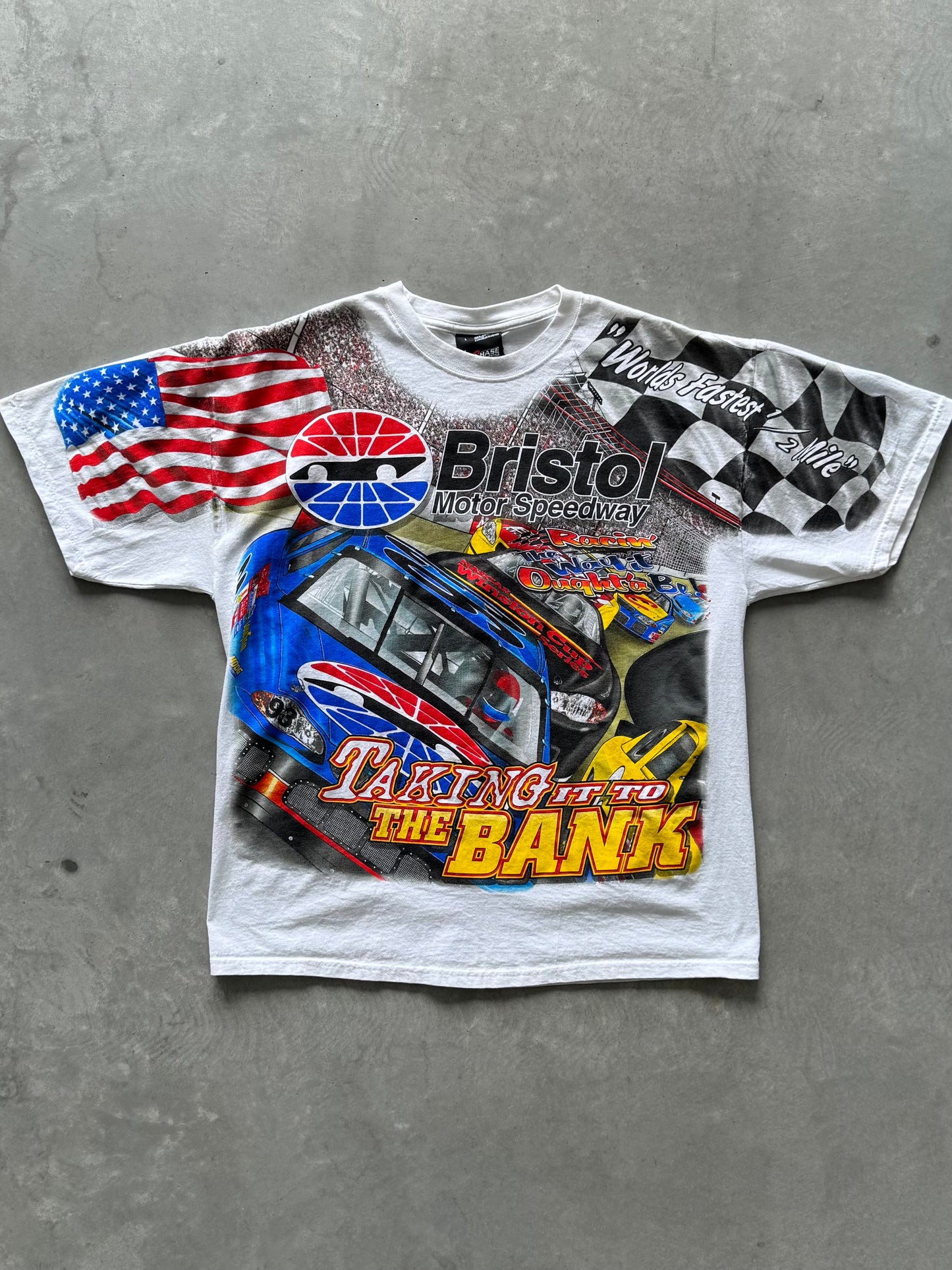 Vintage Nascar Chase Authentic’s All Over Print Tee - L
