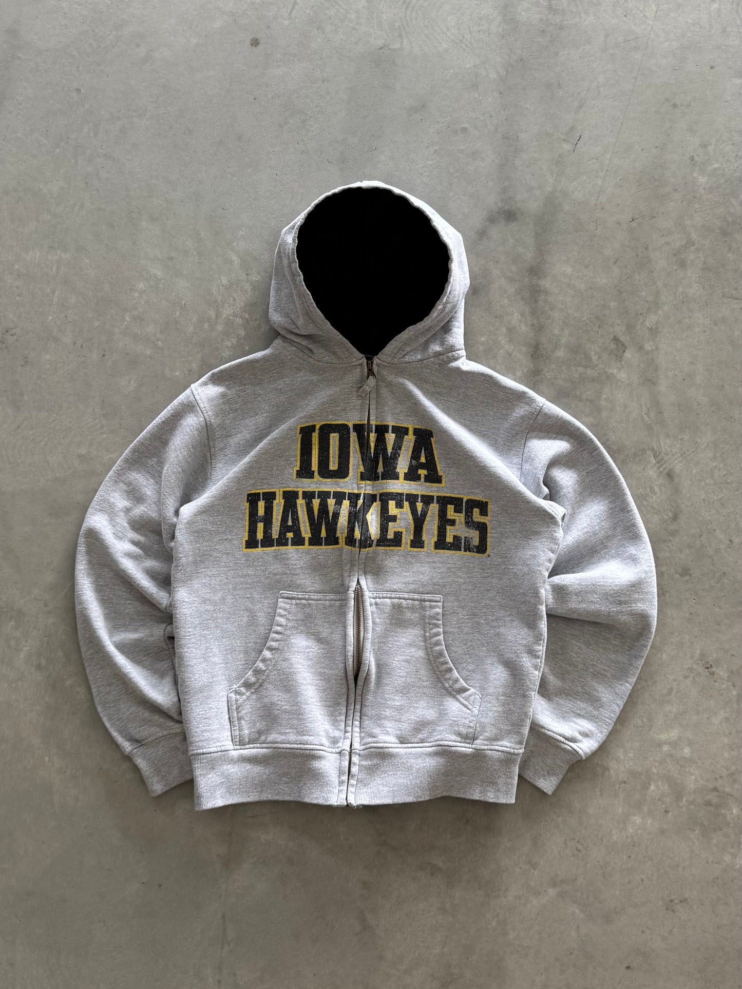 Vintage Iowa Hawkeyes Zip Up Hoodie - M
