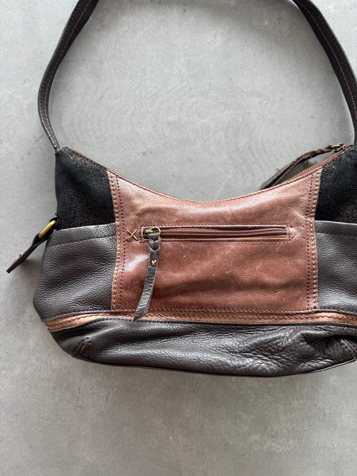 Vintage The Sak Leather Patchwork Purse