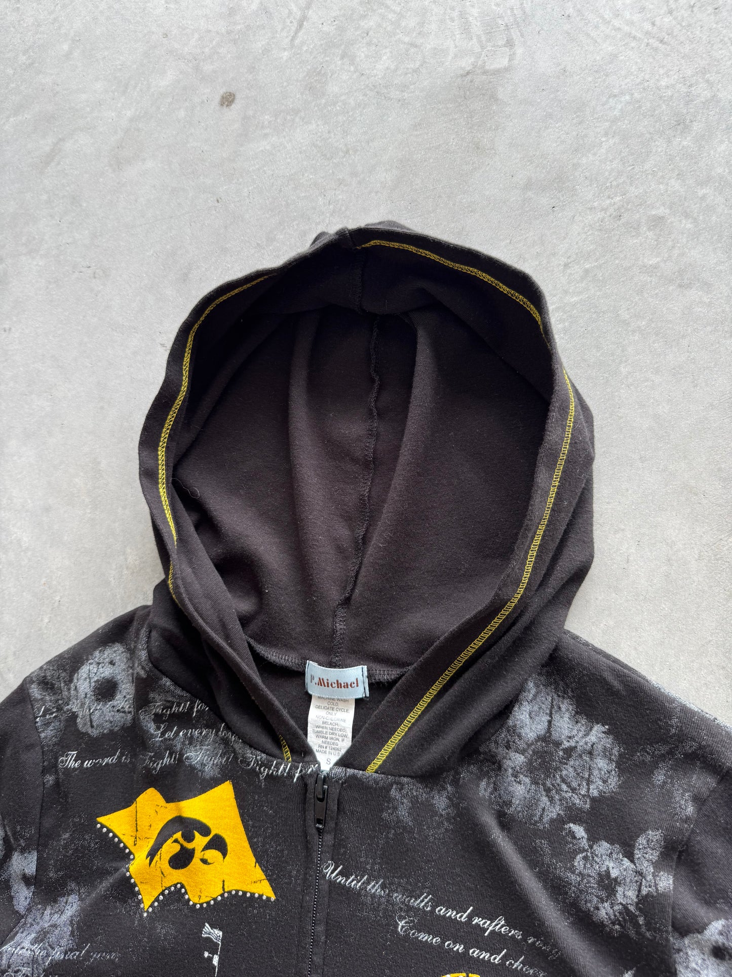 Vintage Iowa Hawkeyes Women’s Zip Up Hoodie - S
