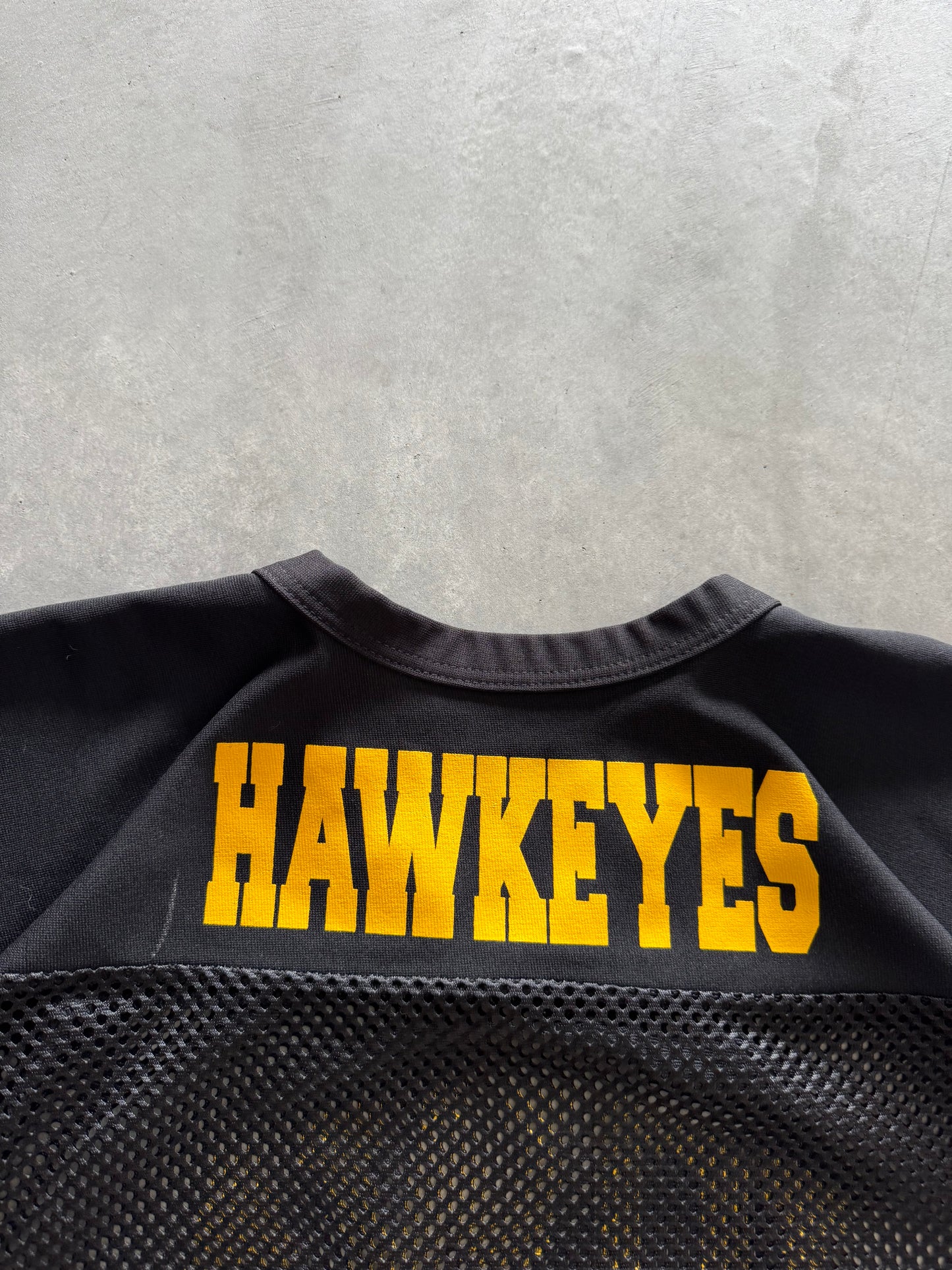 Vintage Iowa Hawkeyes Cropped Mesh Jersey - L