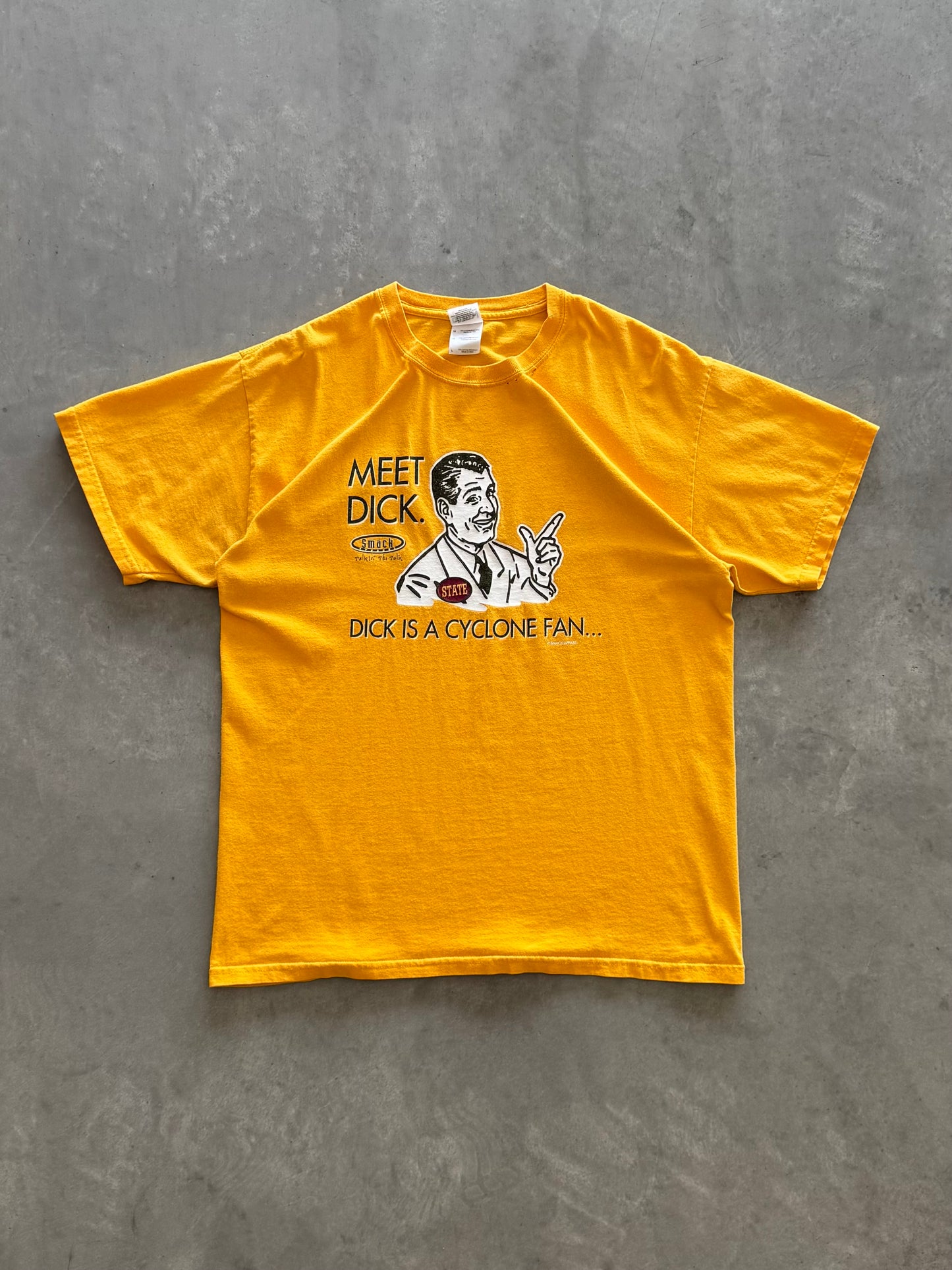 Vintage Iowa Hawkeyes Dick Is a Cyclones Fan Tee - L