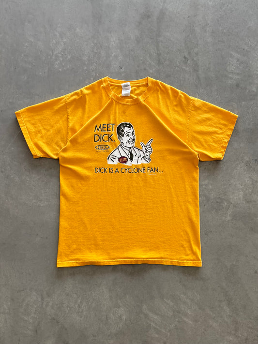 Vintage Iowa Hawkeyes Dick Is a Cyclones Fan Tee - L