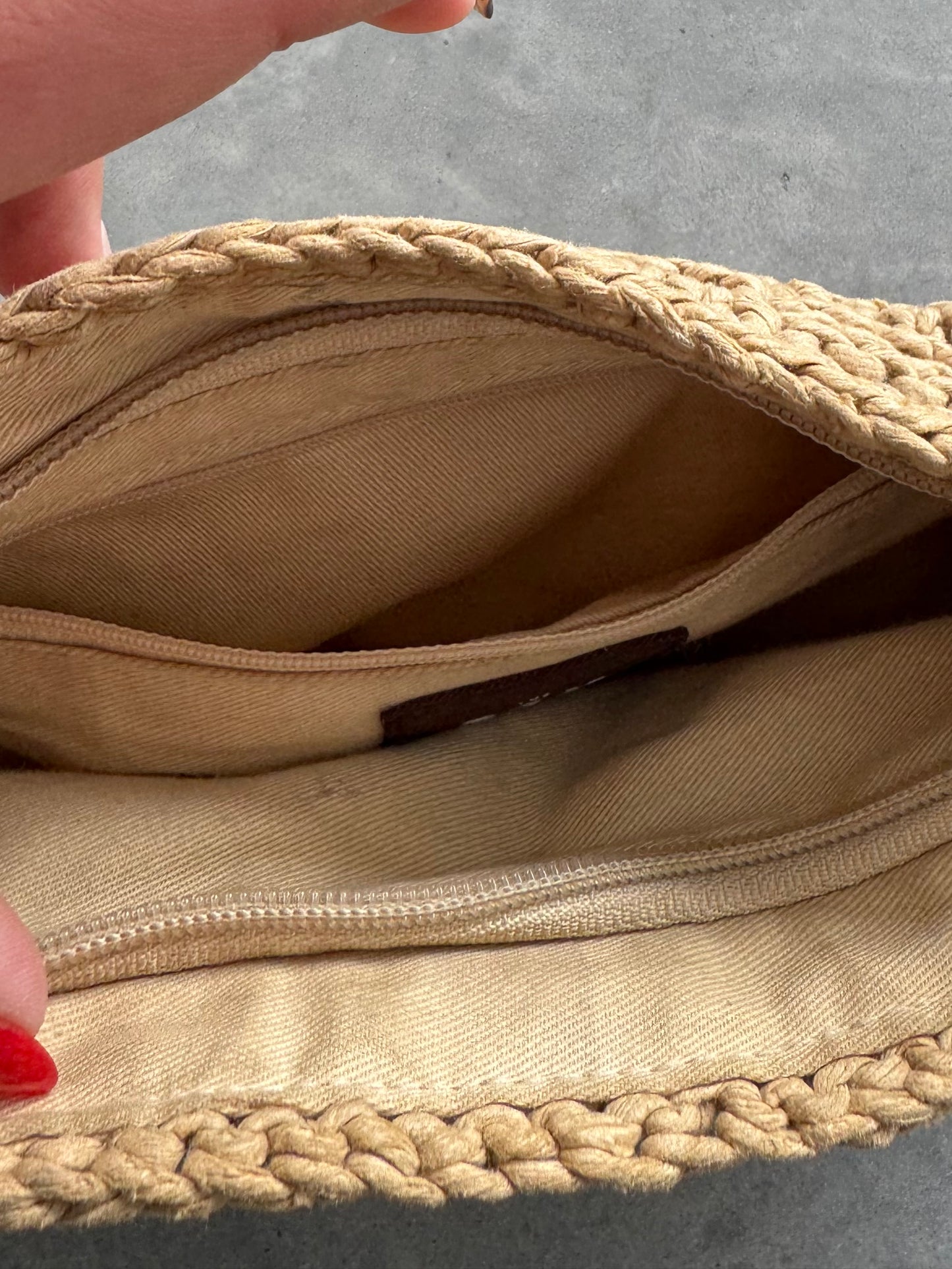 Vintage The Sak Crochet Shoulder Bag