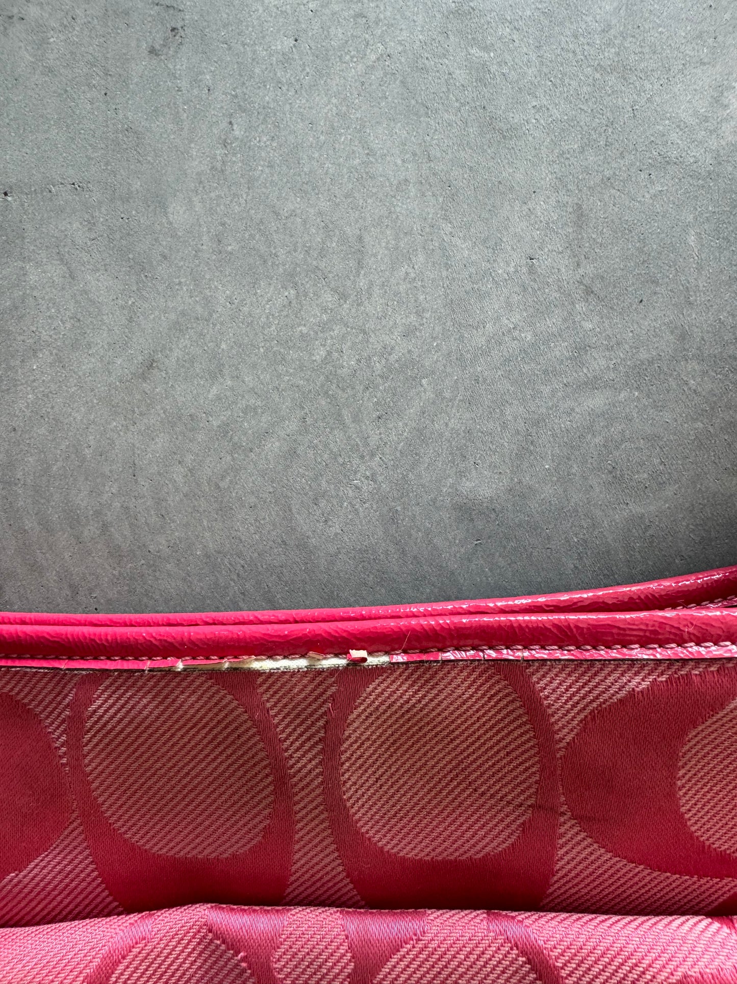 Vintage Pink Coach Signature Shoulder Bag