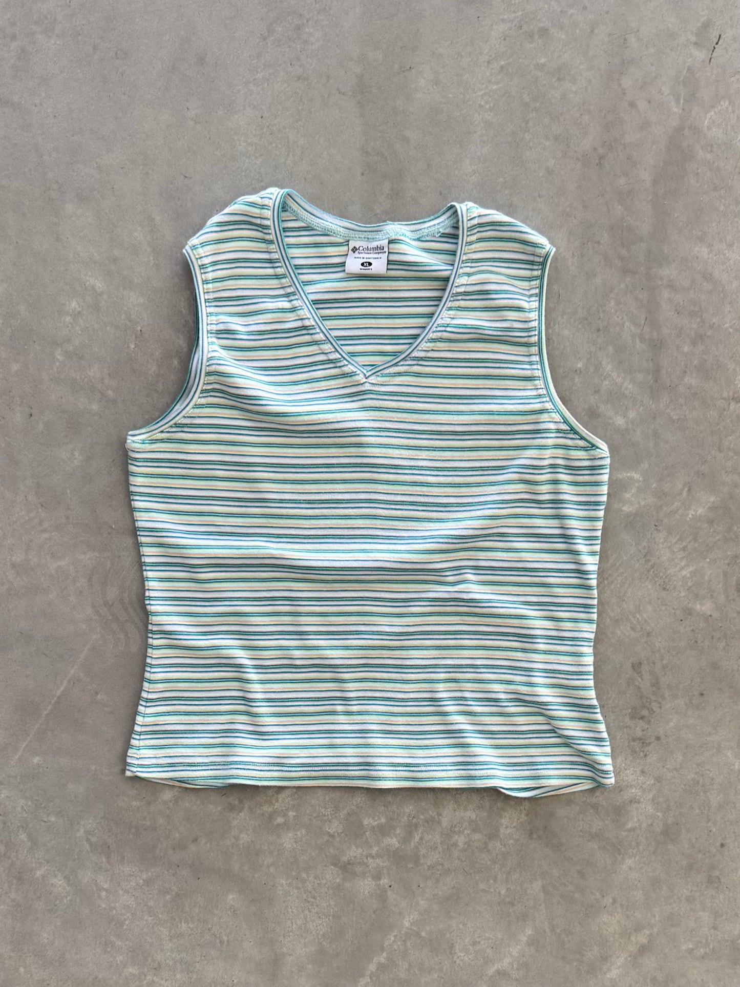 Vintage Women’s Columbia Striped Tank Top - XL