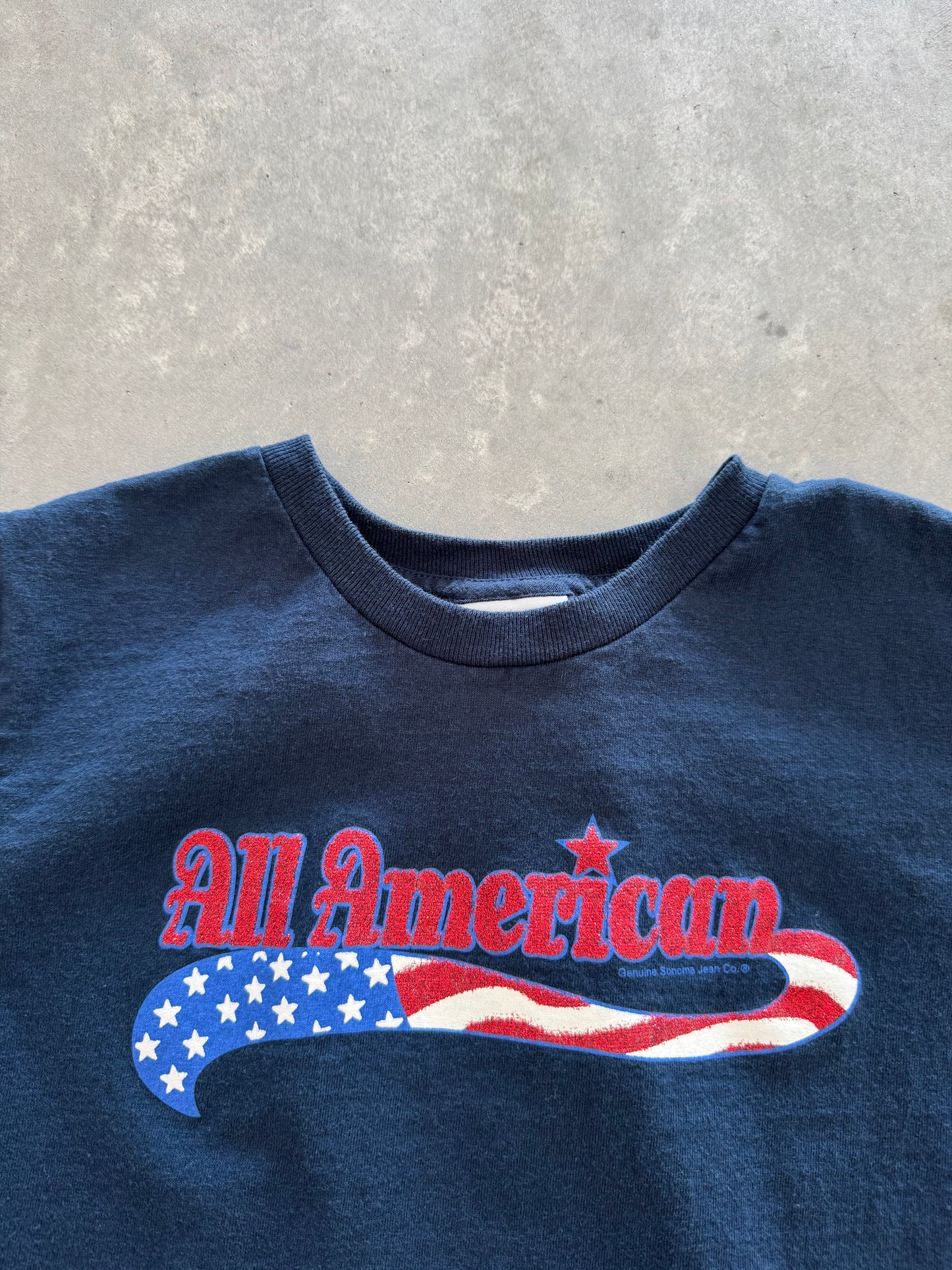 Vintage 4th of July All American Women’s Baby Tee - L