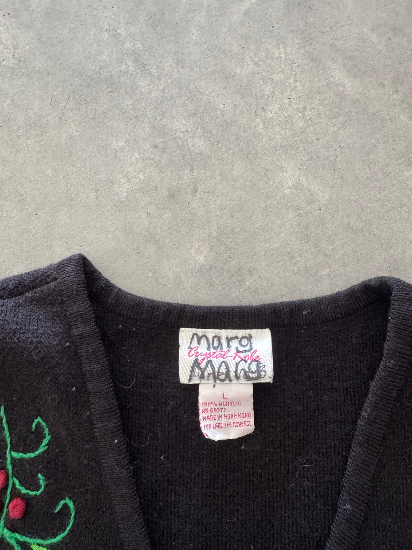 Vintage Christmas Sweater Vest - L