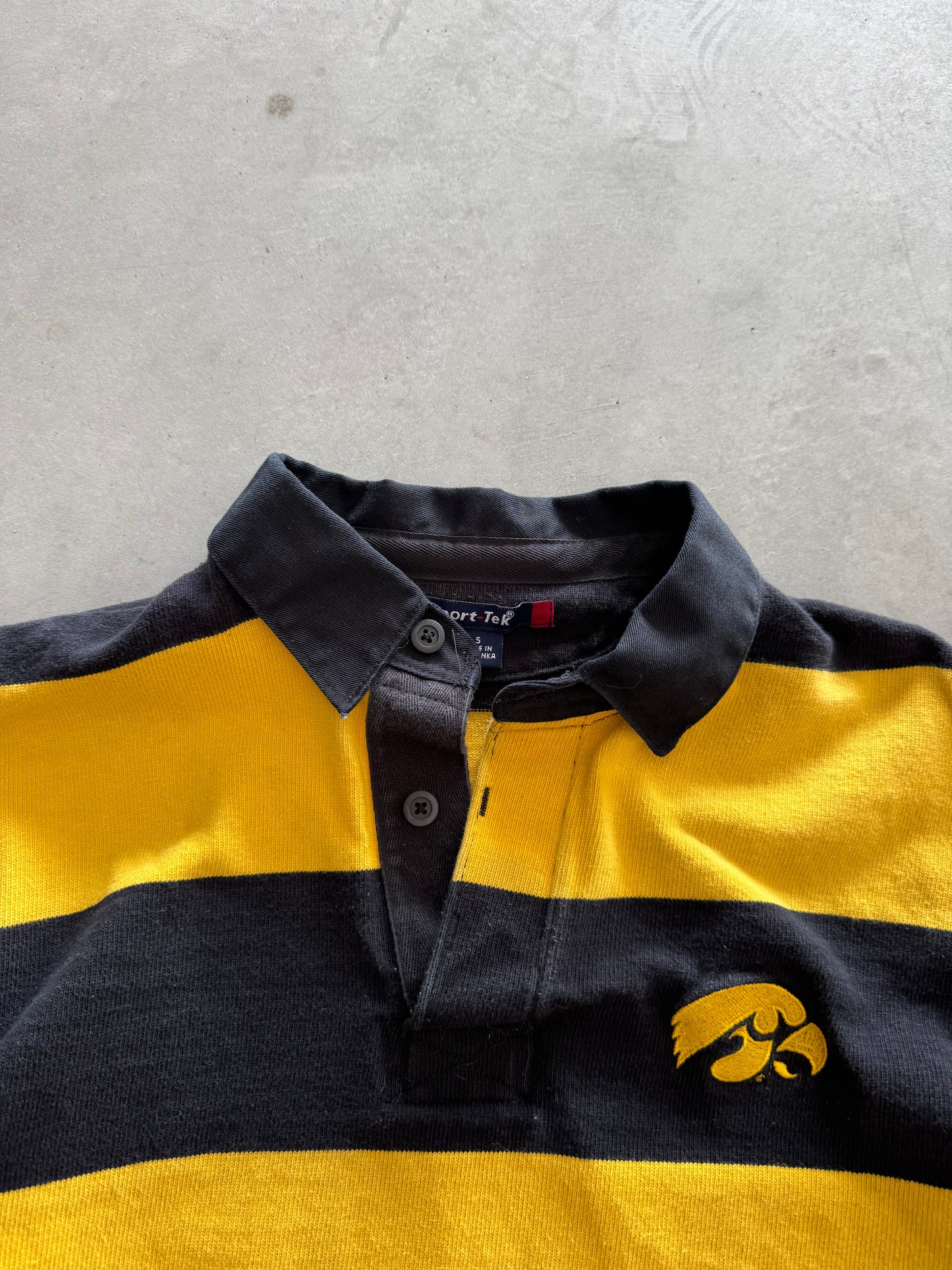 Vintage Iowa Hawkeyes Cropped Rugby Polo - S