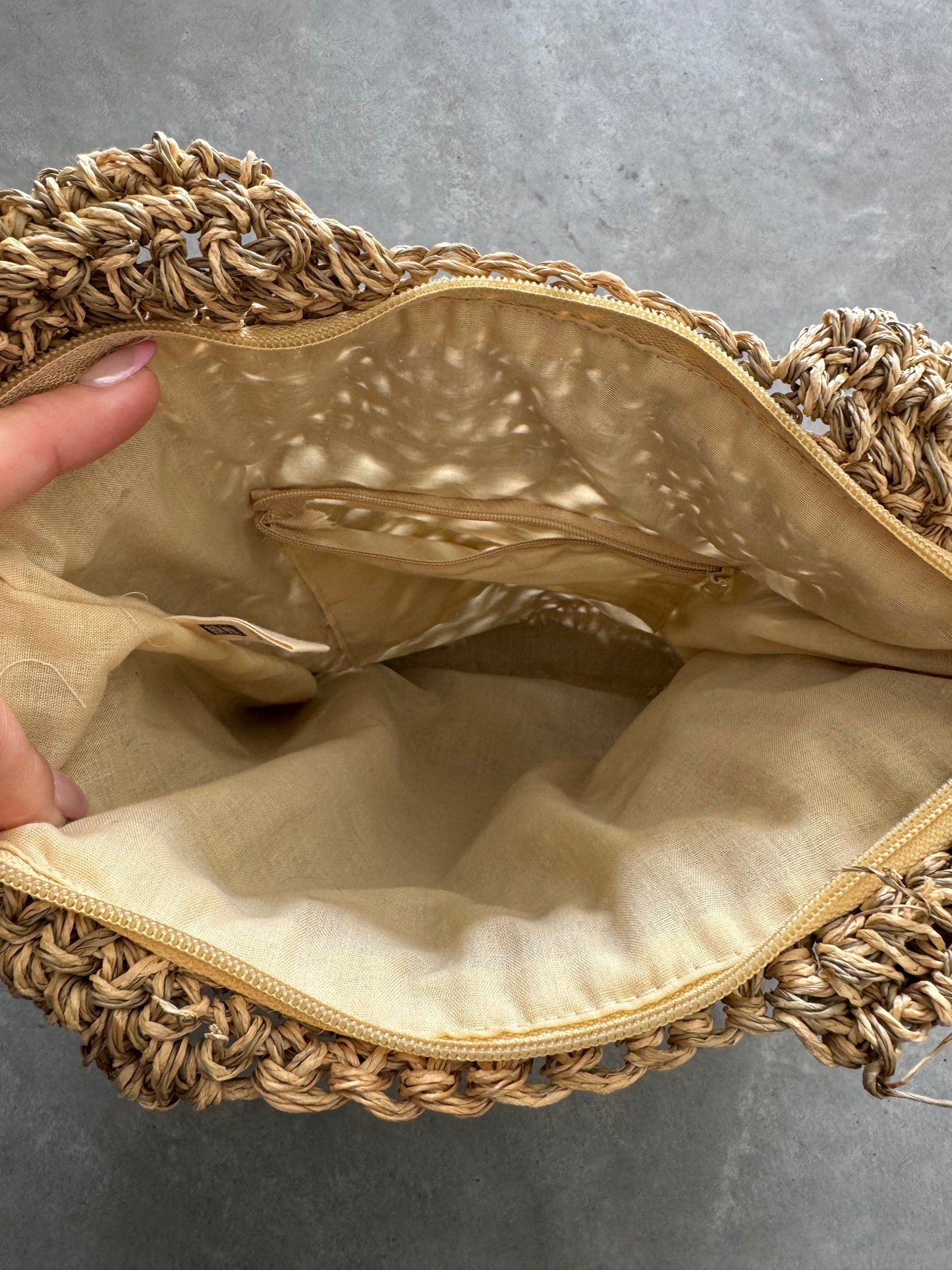 Vintage Faded Glory Straw Bag