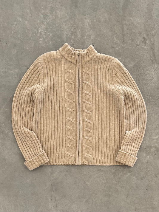 Vintage Soft Zip Up Sweater - M