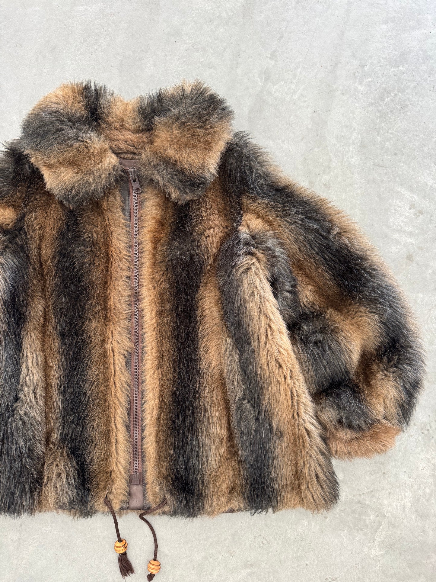 Vintage 1960s New York Hillmoor Faux Fur Coat - L