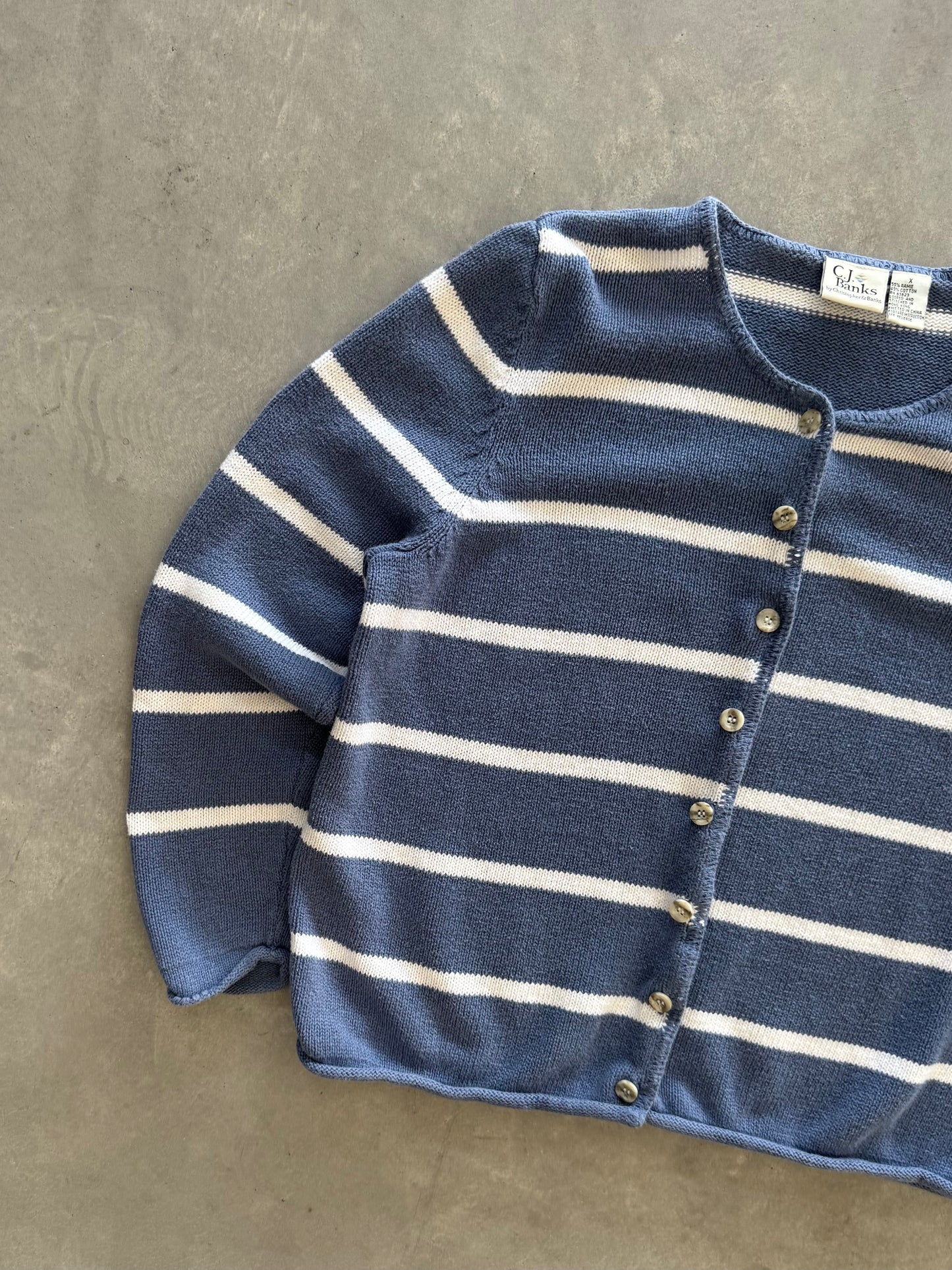 Vintage Striped Women’s Cardigan - XL