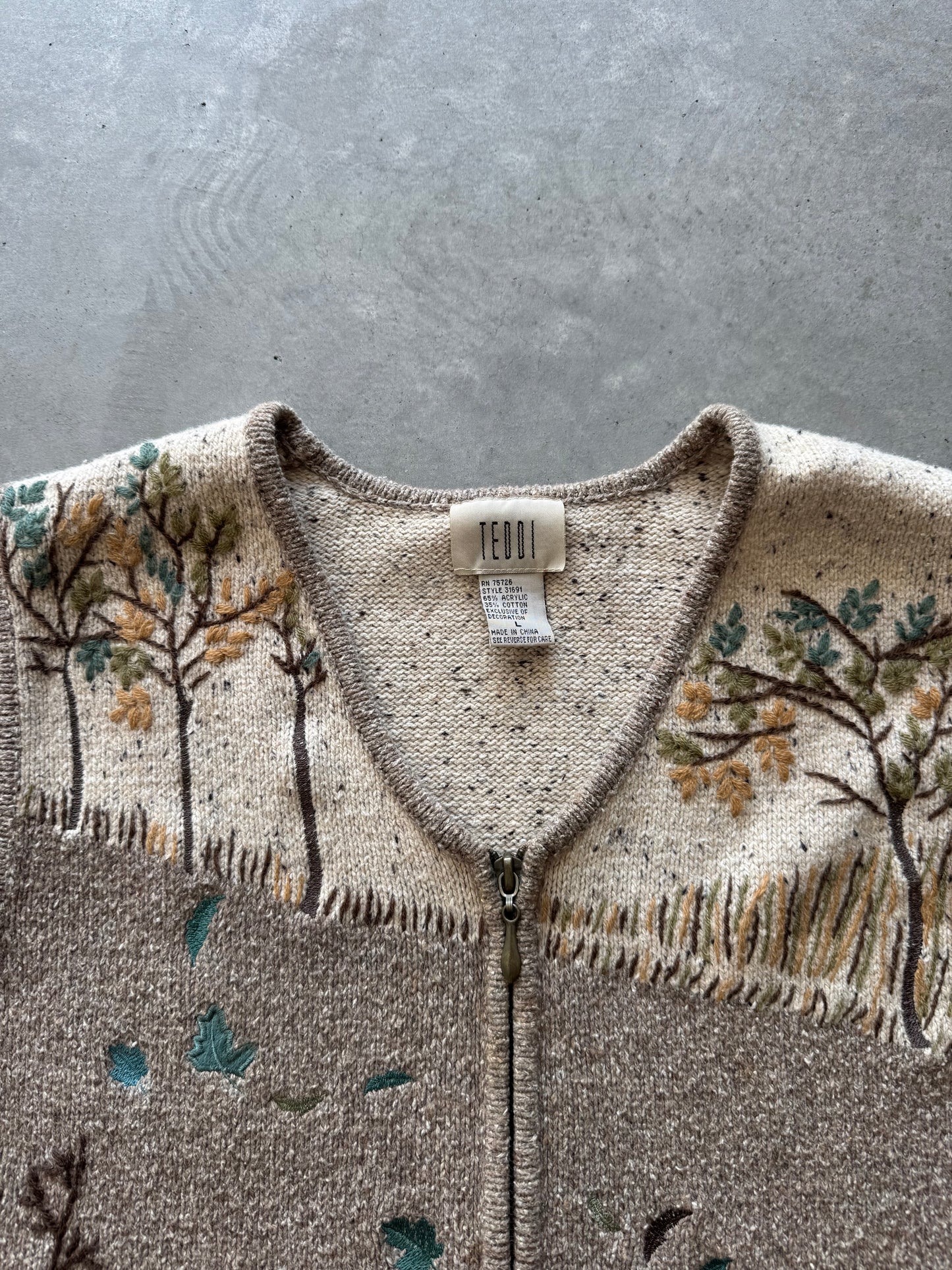 Vintage Fall Sweater Vest - L