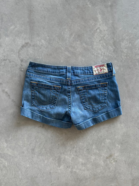 Vintage True Religion Denim Mini Shorts - 31x2.5