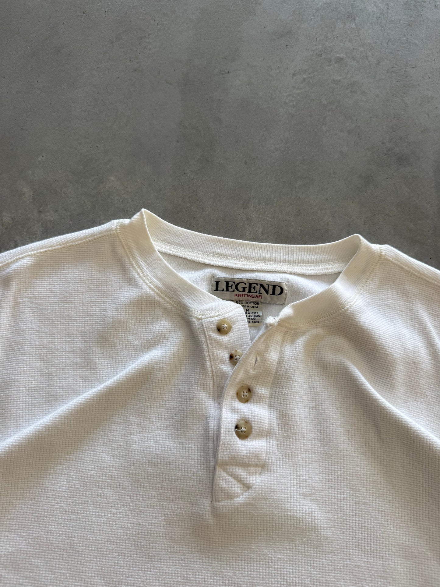 Vintage Waffle Knit Long Sleeve - M