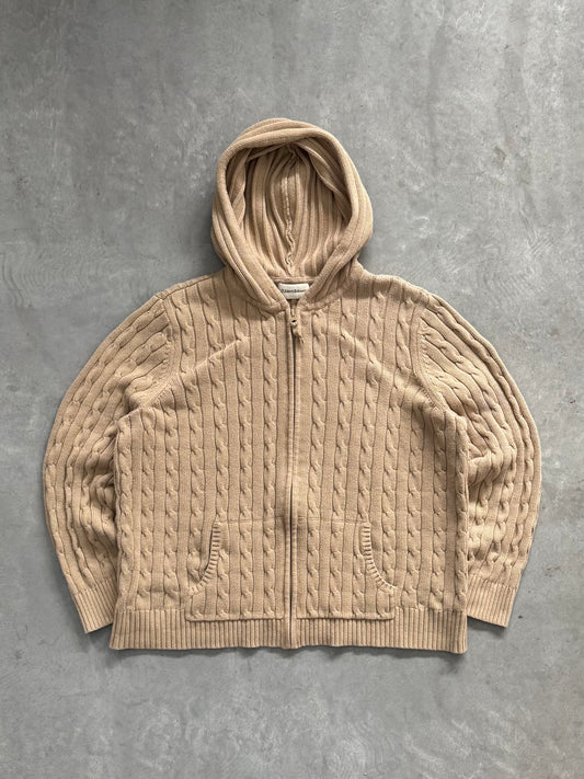 Vintage St. John’s Bay Cable Knit Zip Up Sweater - XXL