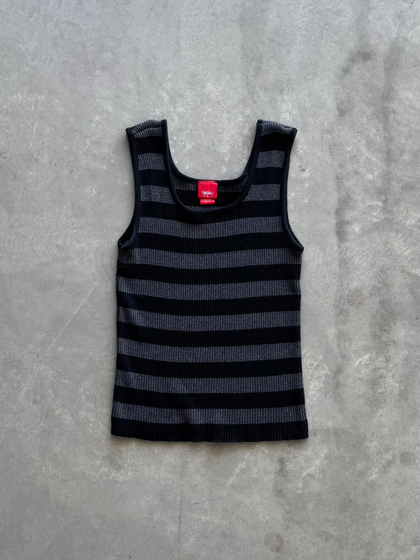 Vintage Striped Knit Tank Top - M
