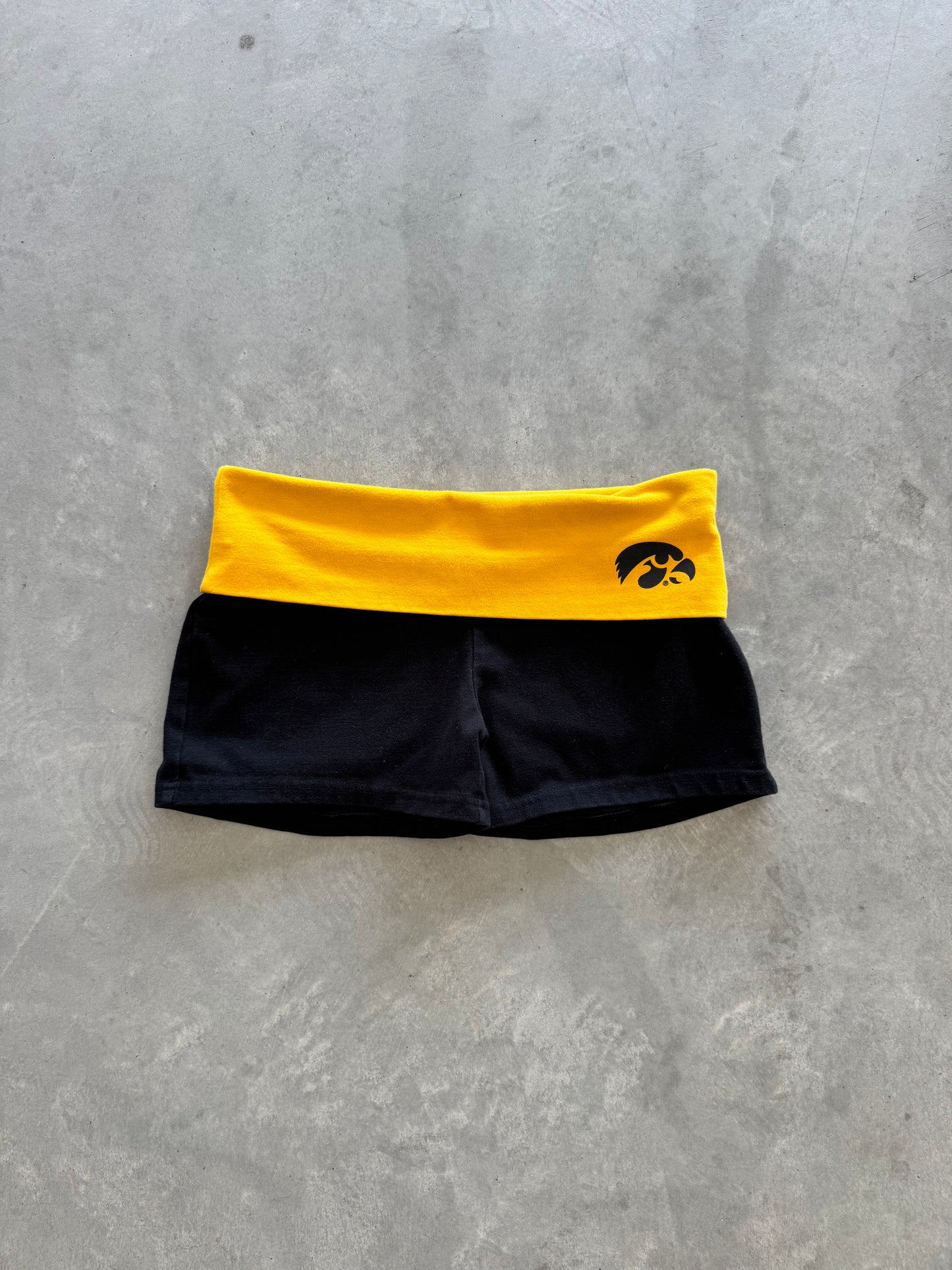 Vintage Iowa Hawkeyes Fold Over Mini Shorts - M