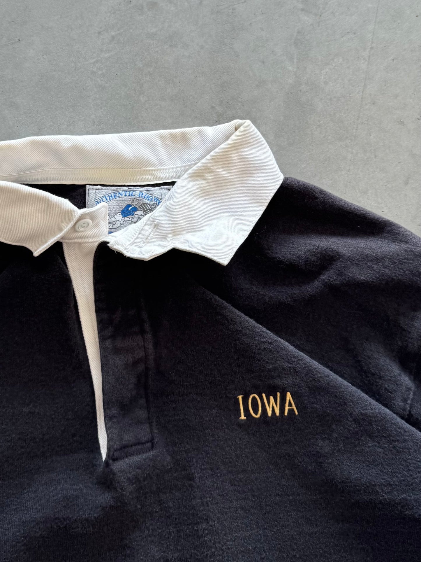 Vintage 90s Iowa Hawkeyes Rugby Polo - XL