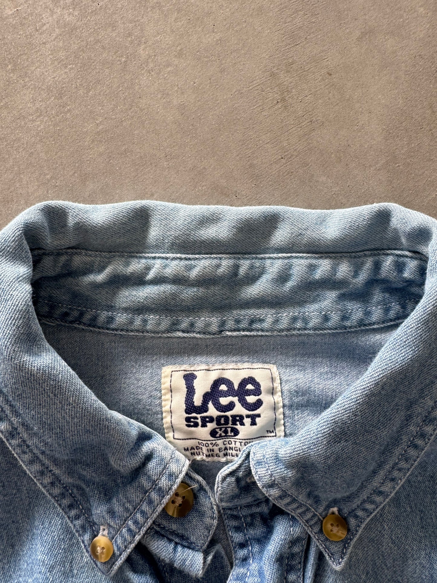 Vintage Vikings Lee Sport Denim Button Up - XL