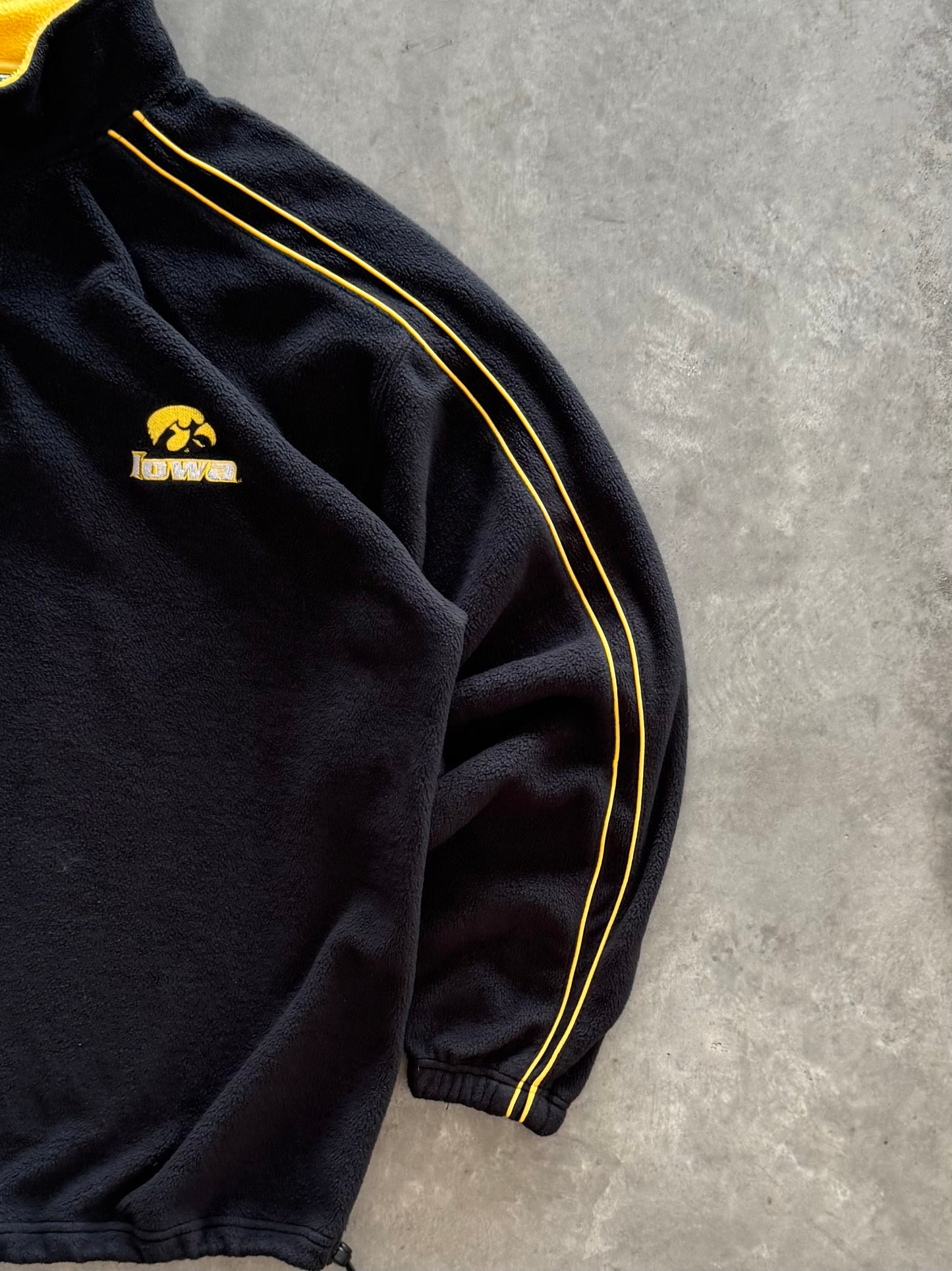 Vintage Iowa Hawkeyes Fleece Quarterzip- XXL