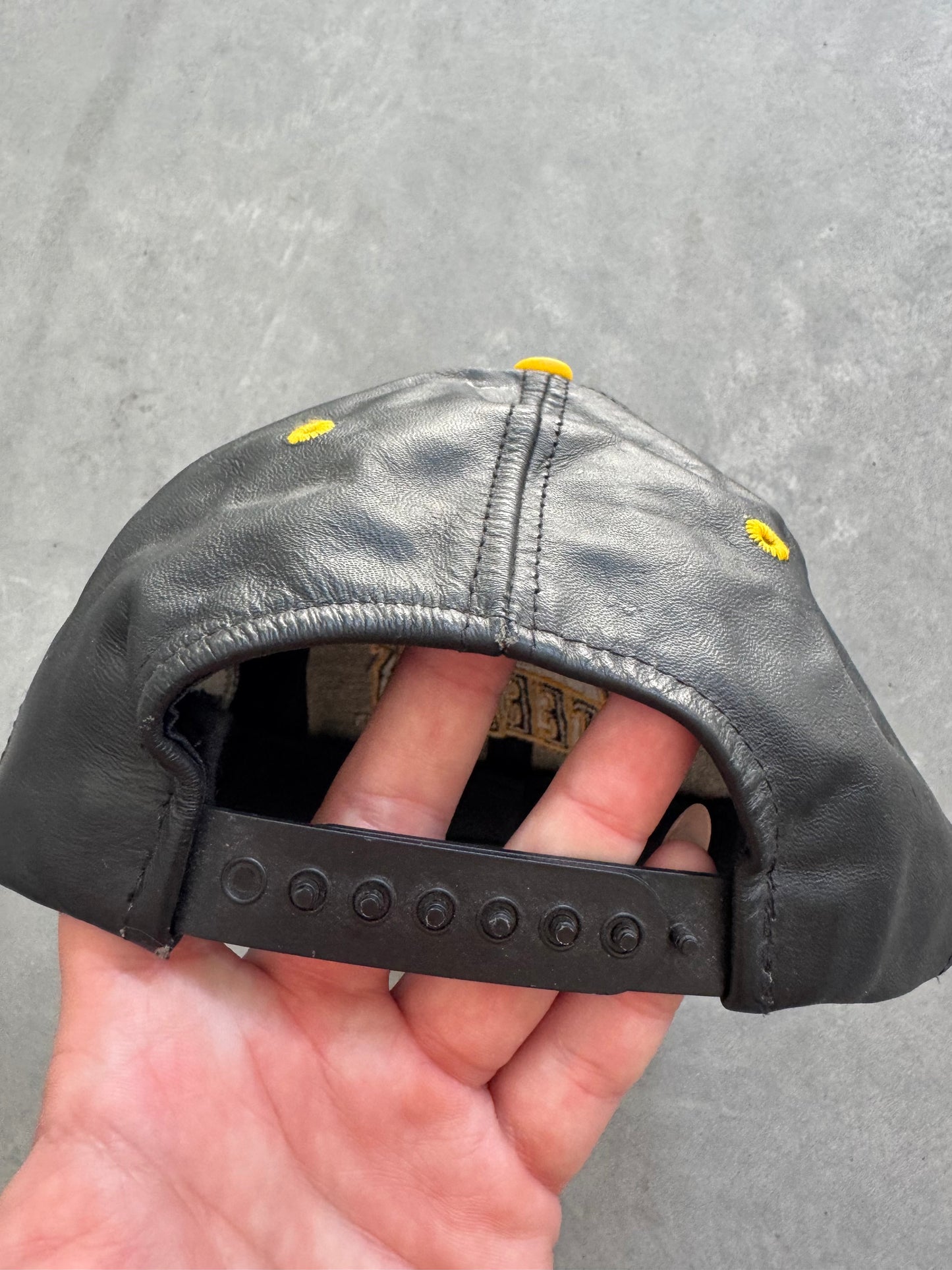 Vintage Leather Pittsburgh Steelers Hat