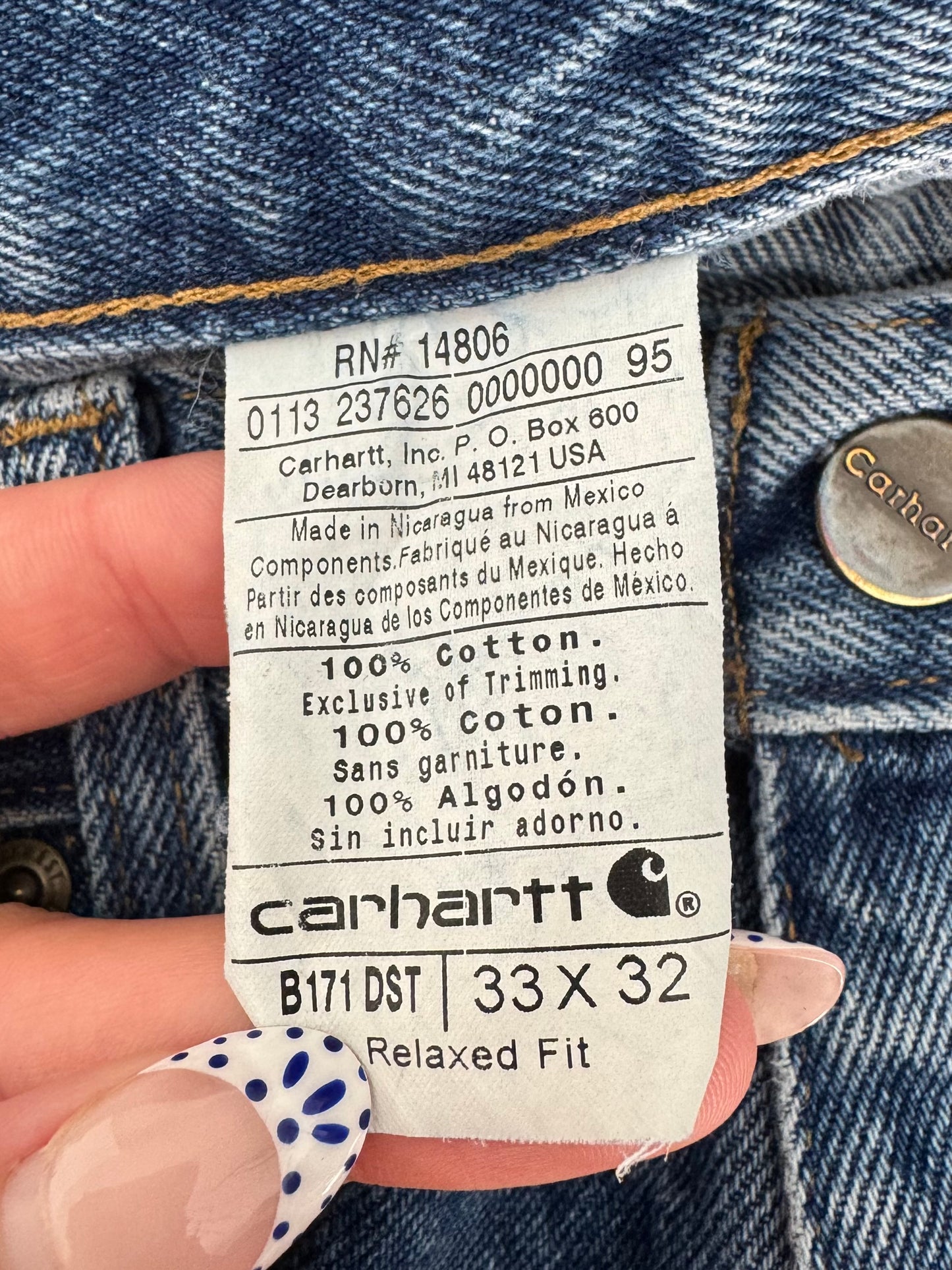 Carhartt Carpenter Jeans - 33x32