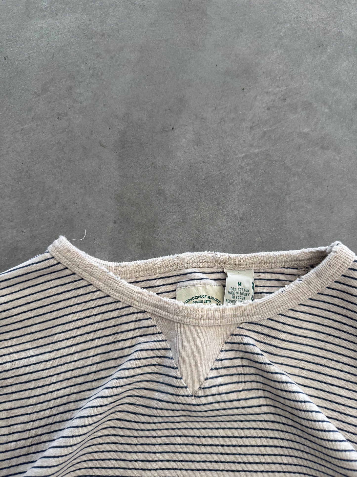 Vintage Striped Long Sleeve Tee - M