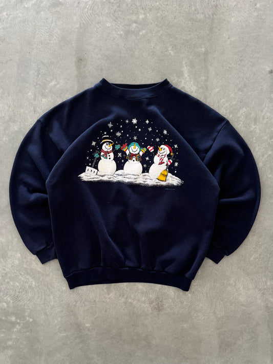 Vintage Snowman Christmas Sweatshirt - XL