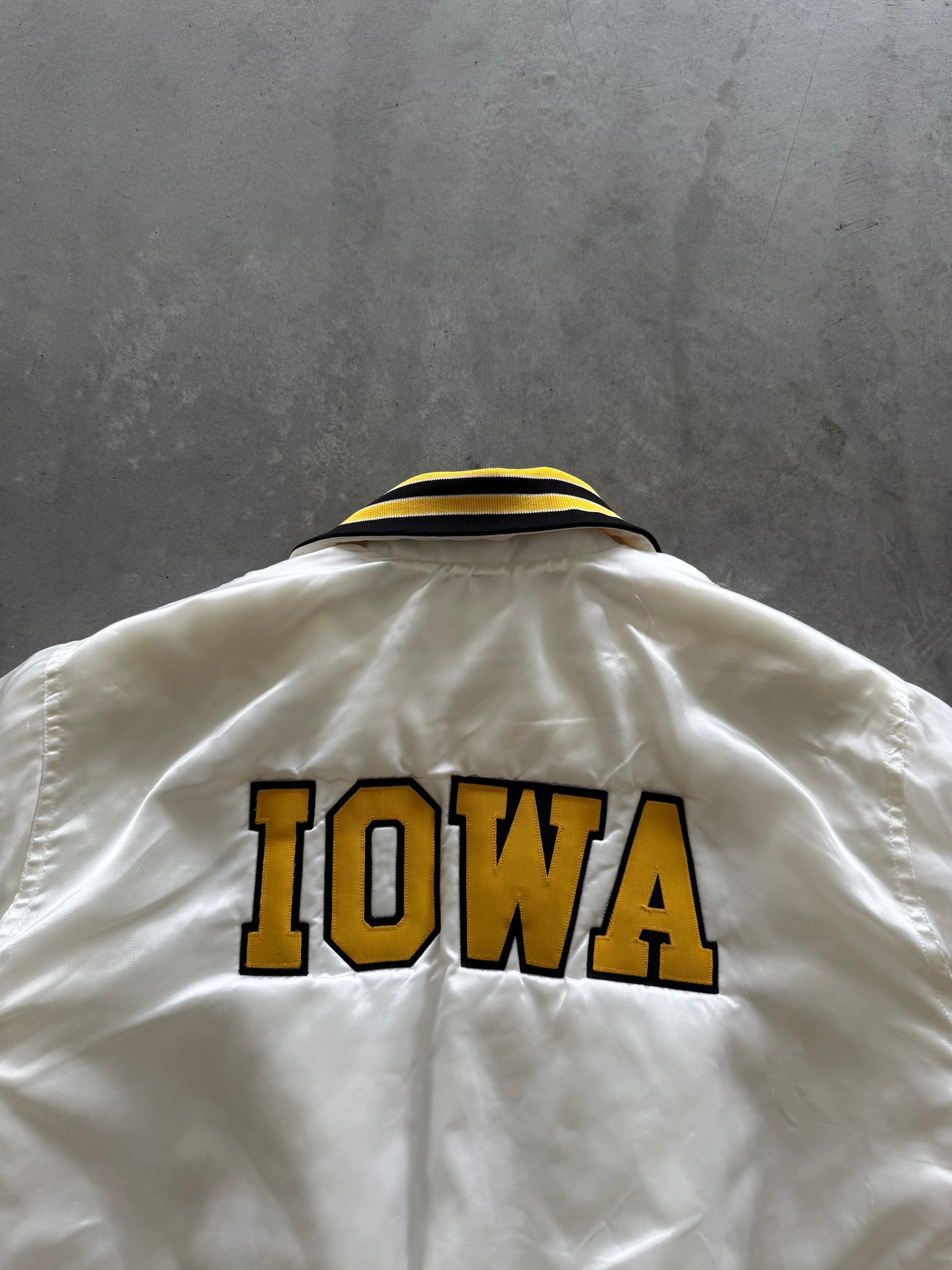 Vintage Iowa Hawkeyes Satin Bomber Jacket - L