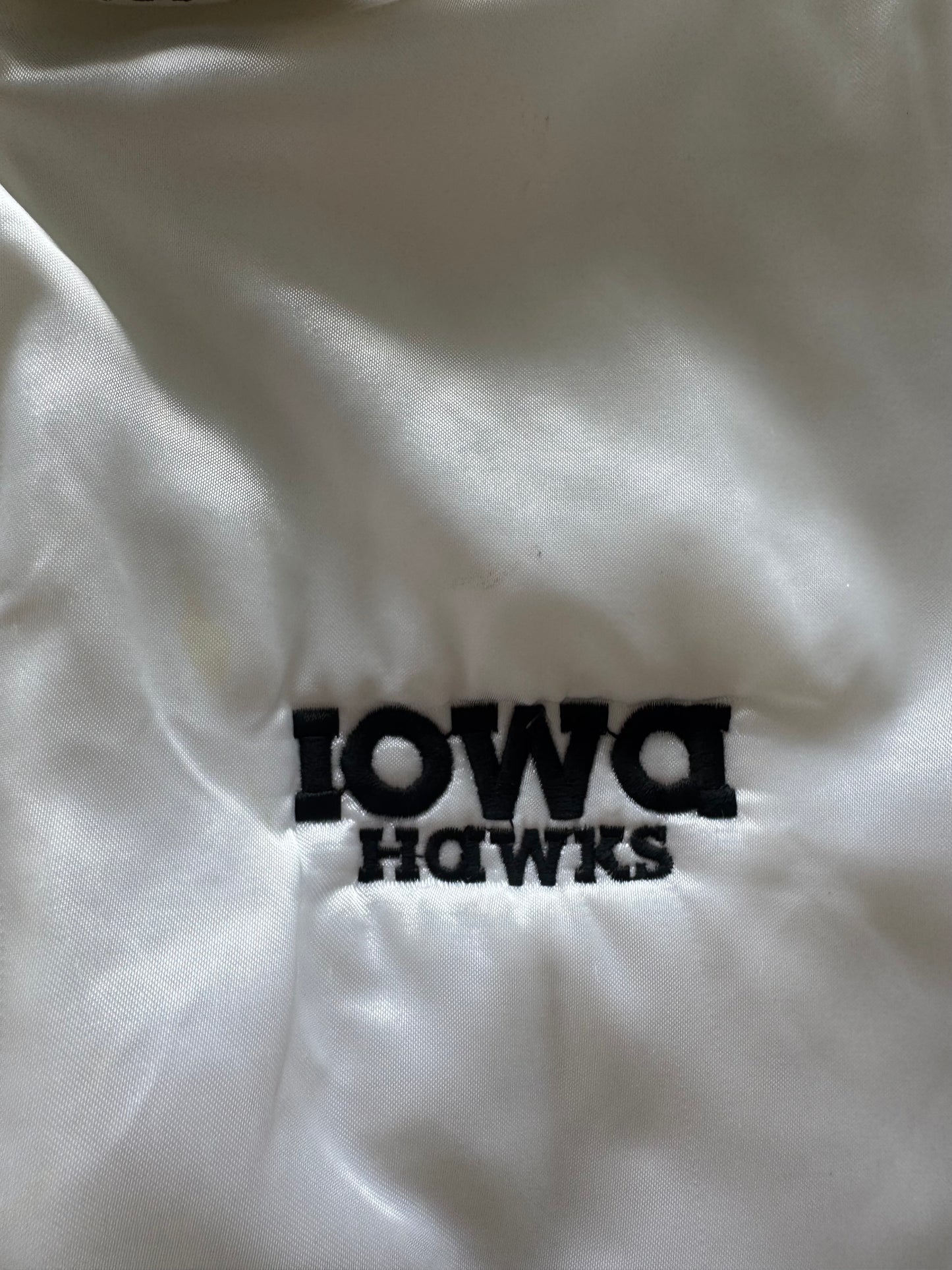 Vintage Iowa Hawkeyes Satin Bomber Jacket - L