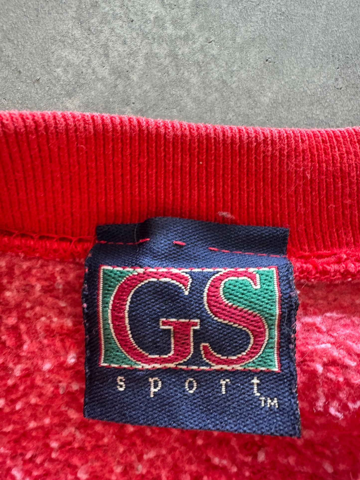 Vintage 4th of July Embroidered Flag Sweatshirt - XL