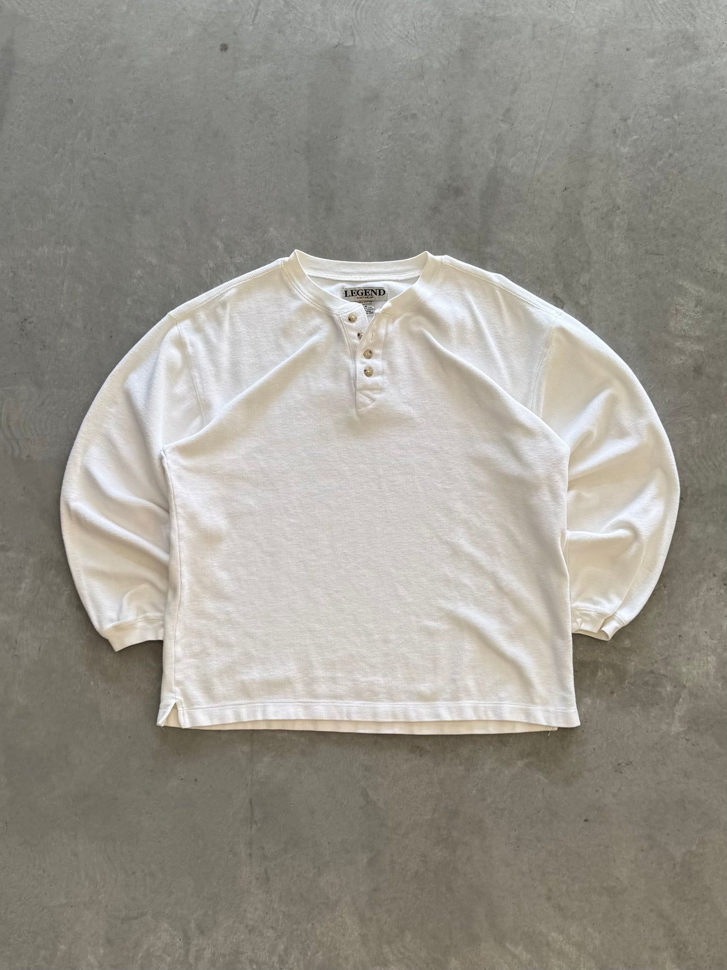 Vintage Waffle Knit Long Sleeve - M