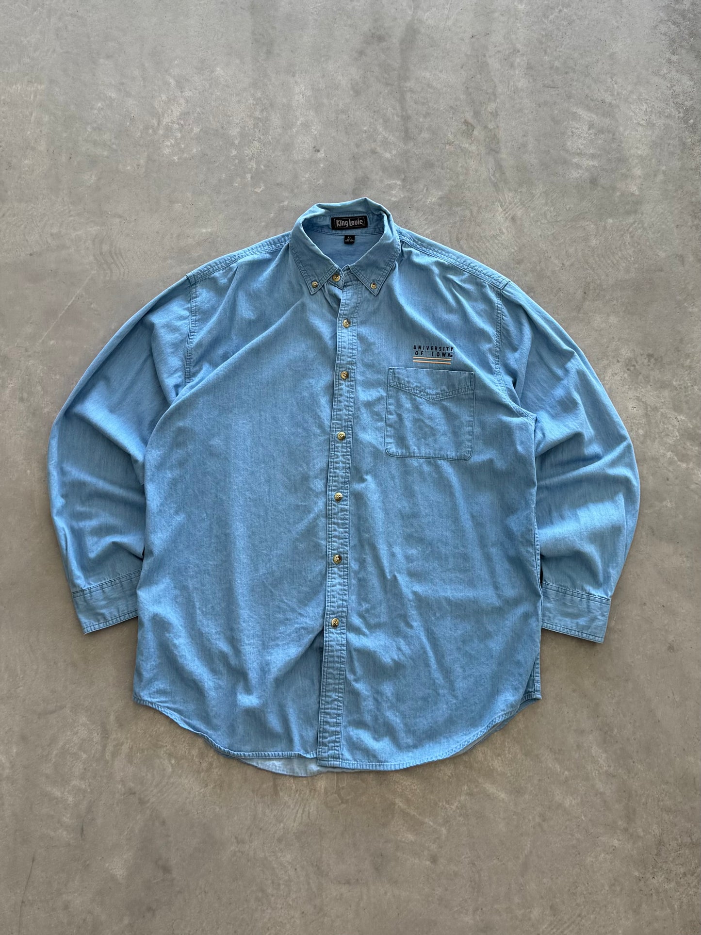 Vintage University of Iowa Denim Jacket - L