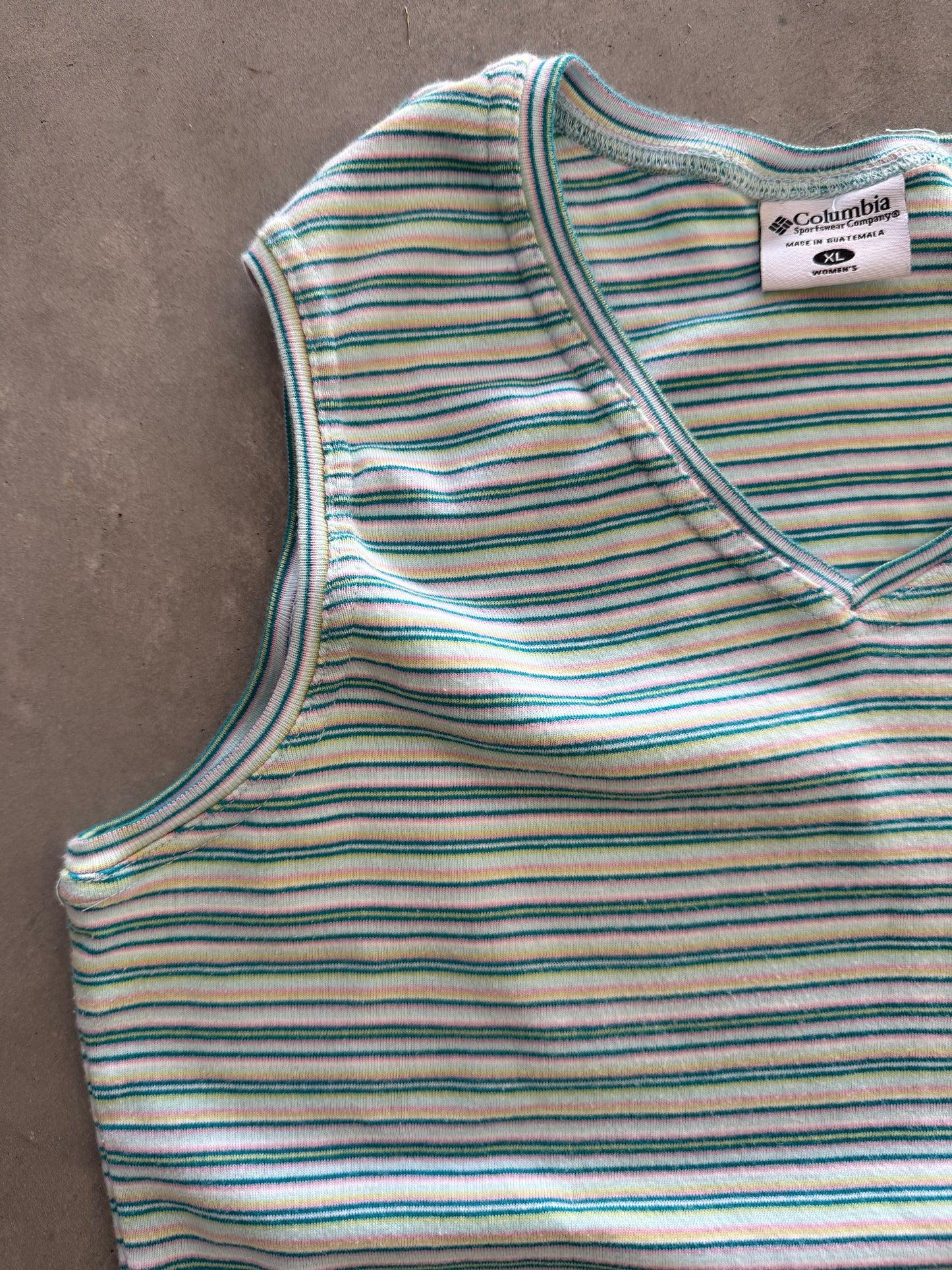Vintage Women’s Columbia Striped Tank Top - XL