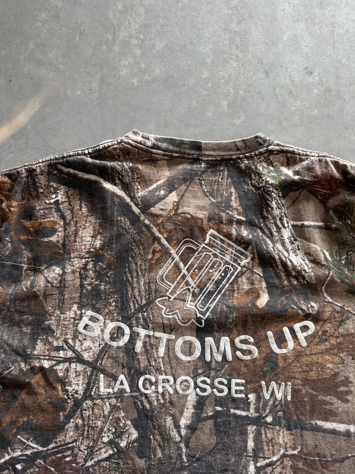 Vintage Camo Bottoms Up Tee - XL