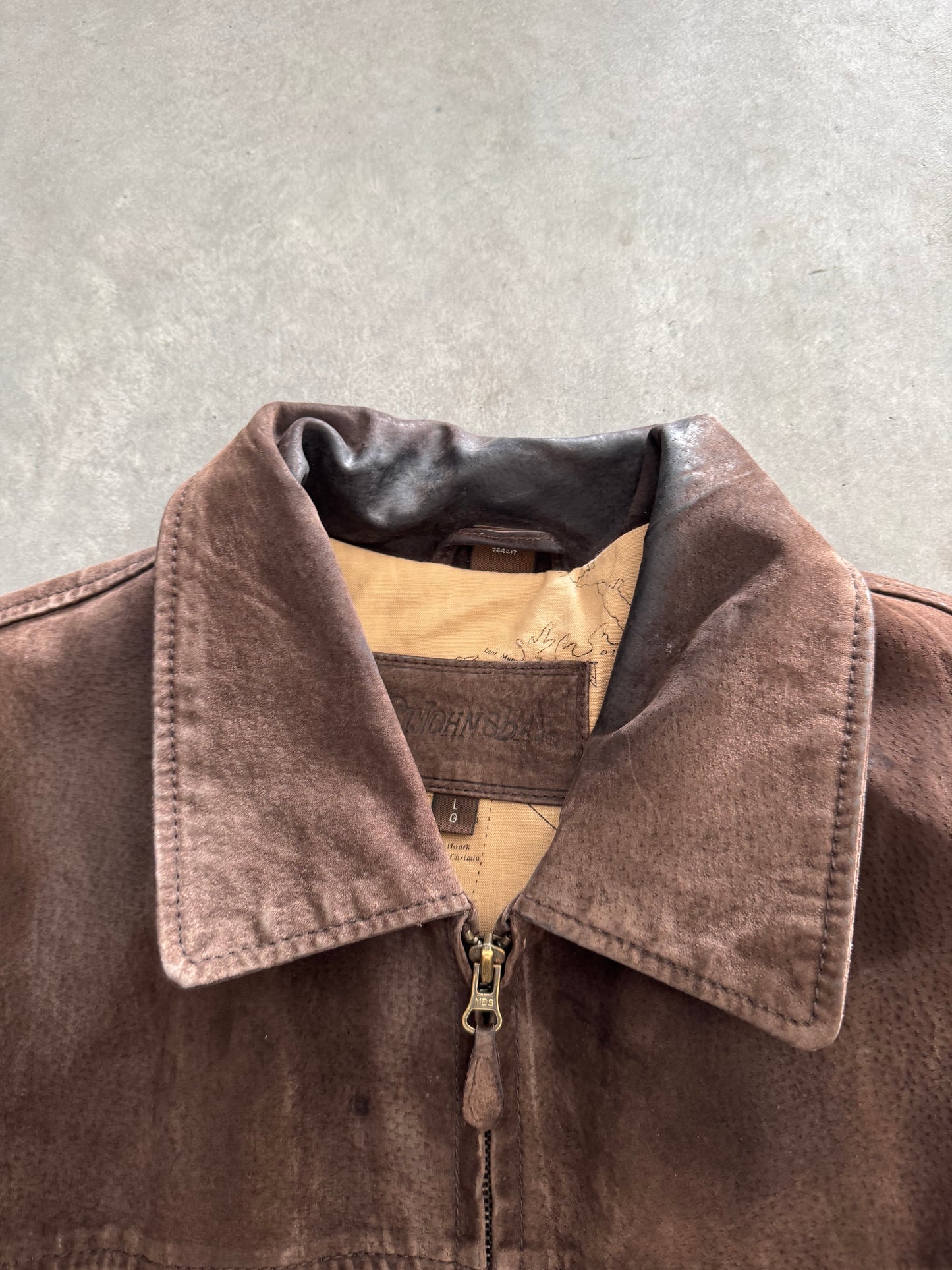 Vintage St. John’s Bay Brown Suede Leather Jacket - L