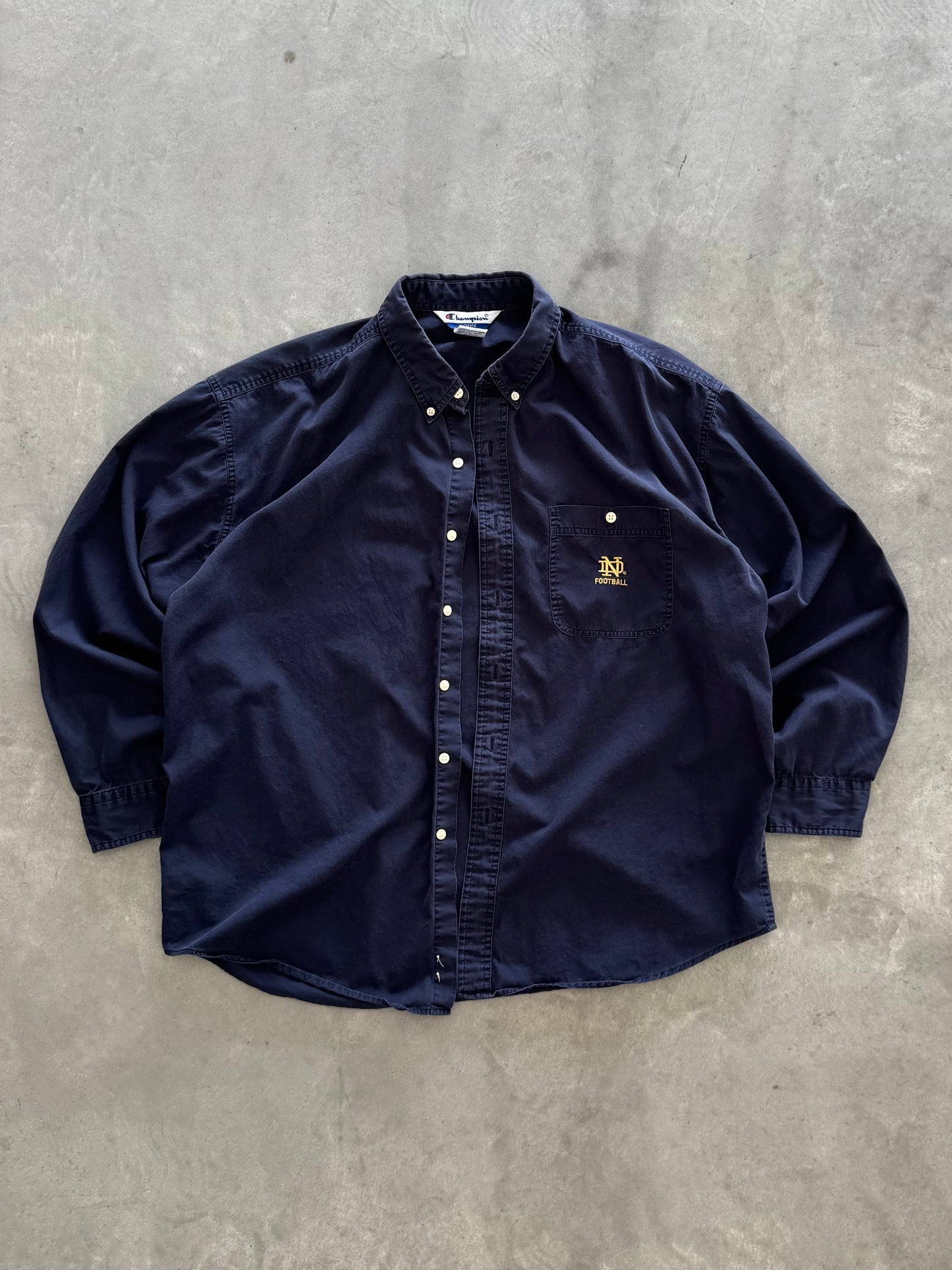 Vintage Notre Dame Champion Button Up - XL