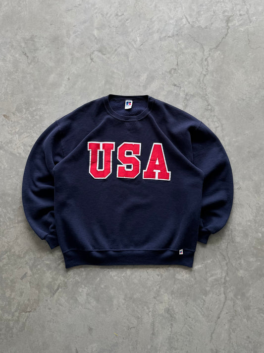 Vintage 90s Russell USA Sweatshirt - XXL